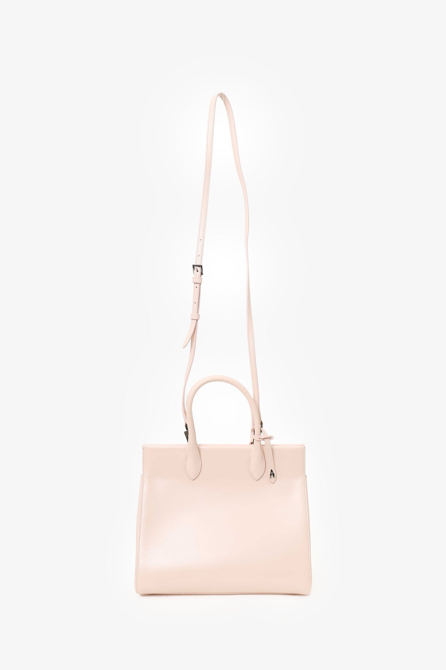 Alaïa Pink Leather Folded Top Handle With Strap