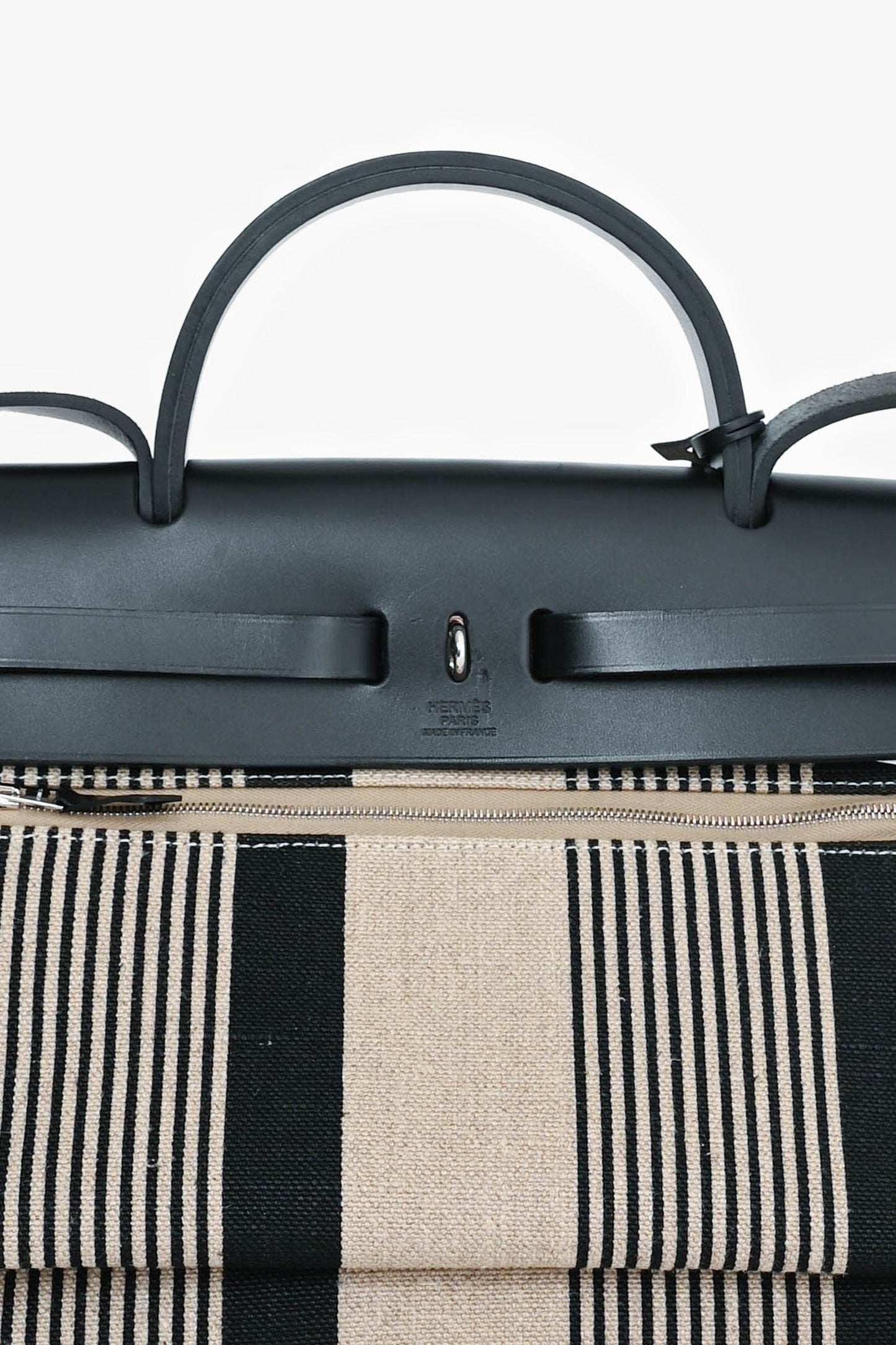 Hermès 2020 Cream/Black Toile H Vibration Herbag Zip 31 with Pouch