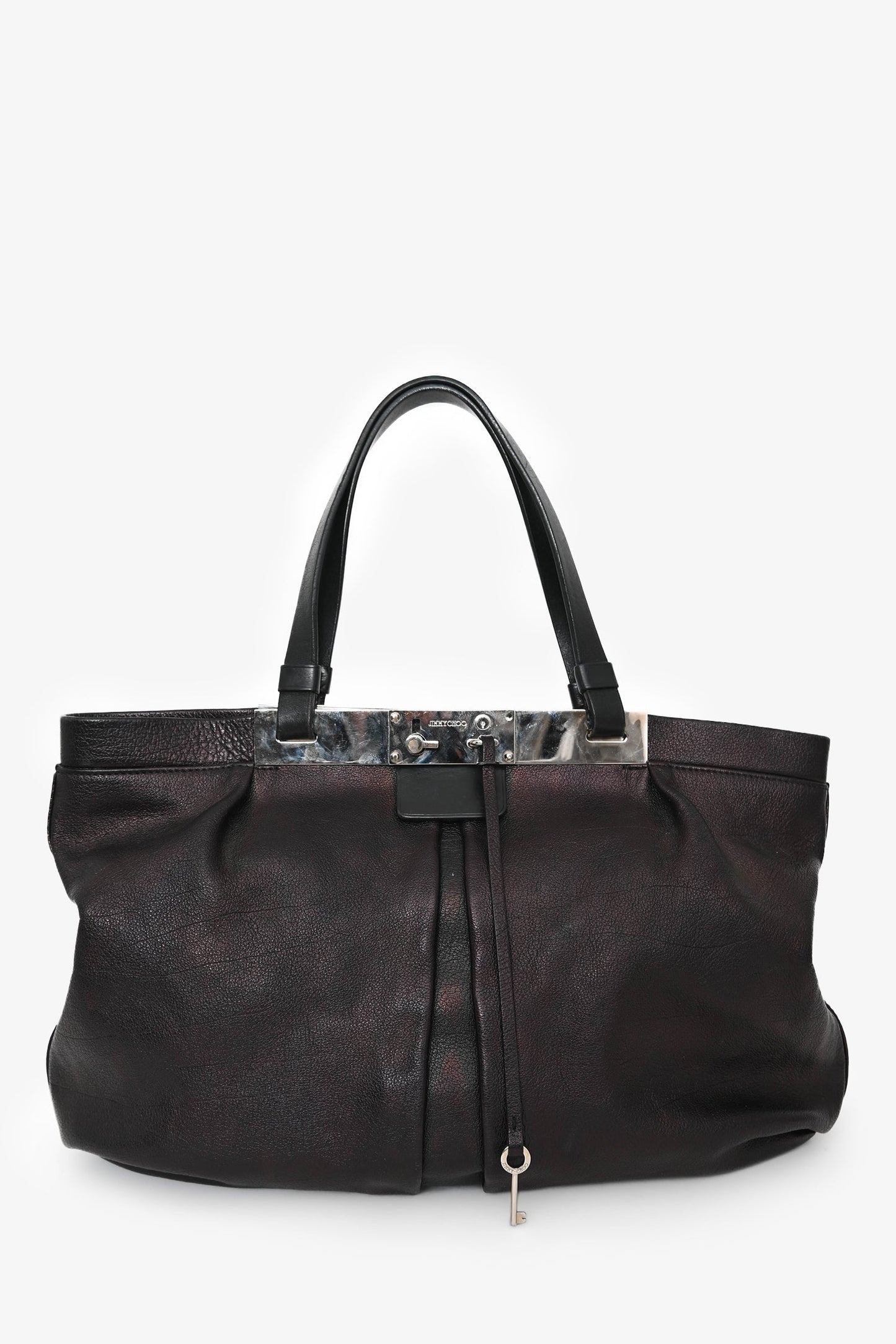 Jimmy Choo Brown/Black Metallic Leather Bag