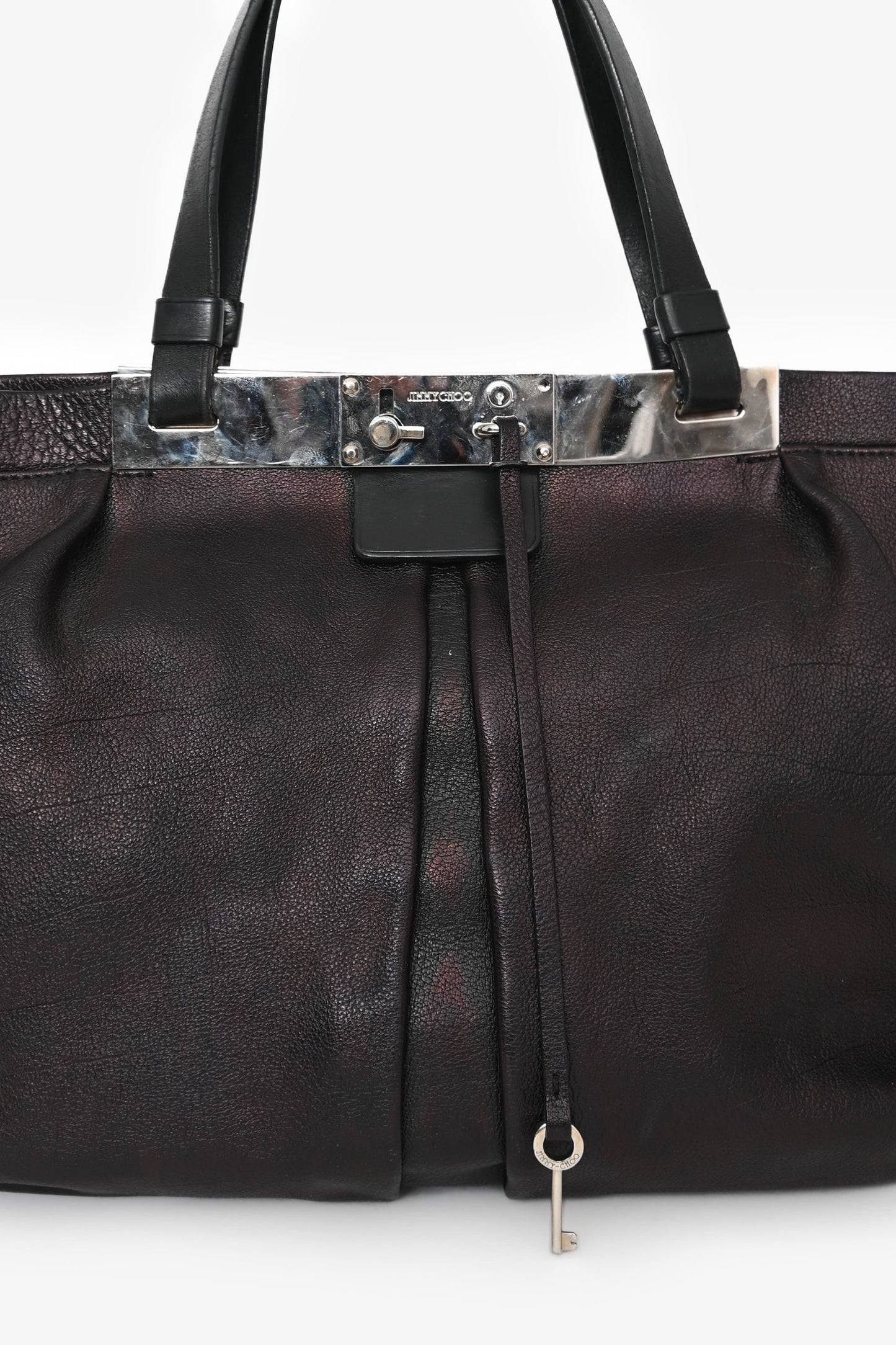Jimmy Choo Brown/Black Metallic Leather Bag