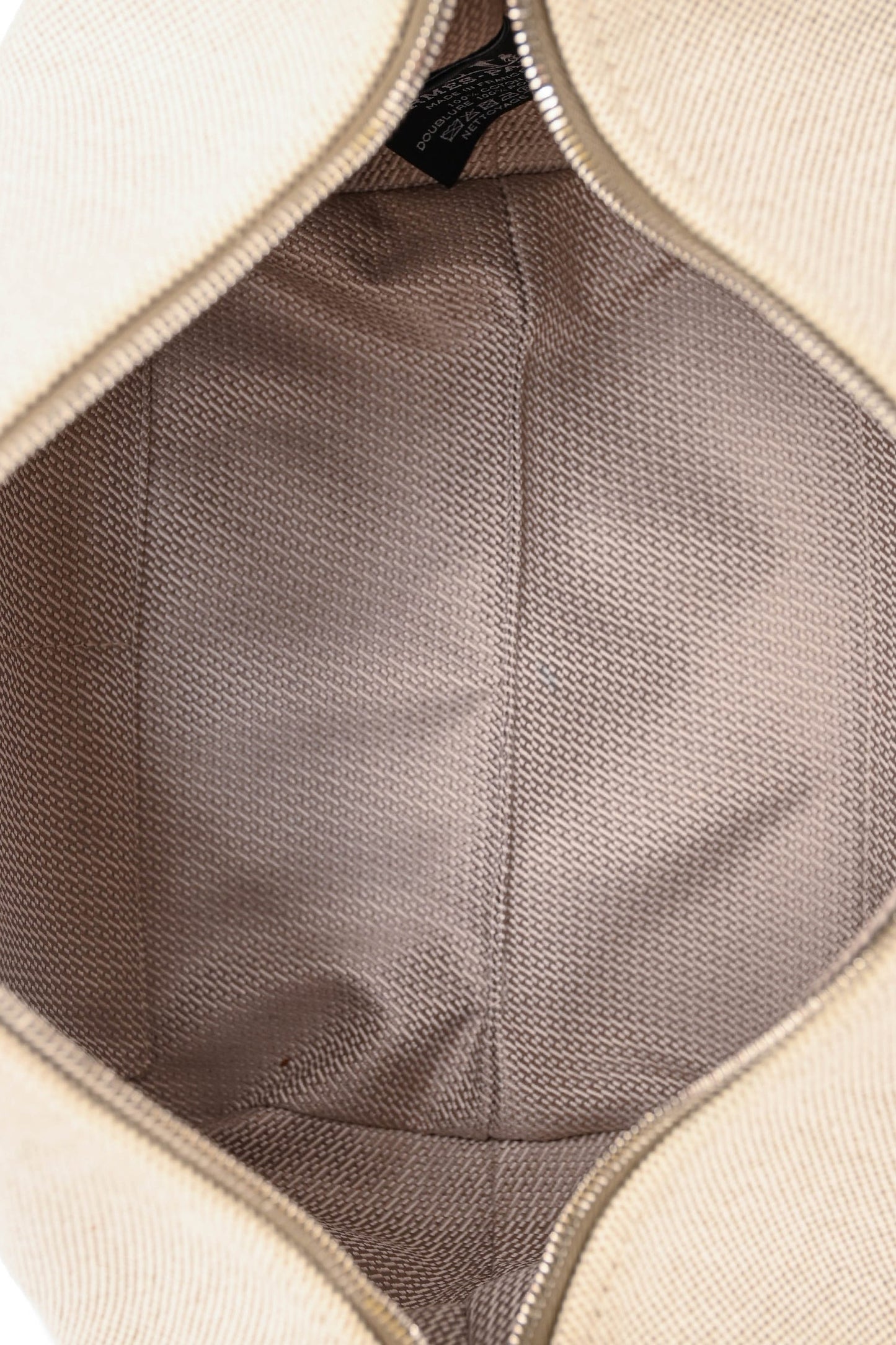 Hermès Beige/Yellow Canvas Bride-A-Brac Small Case