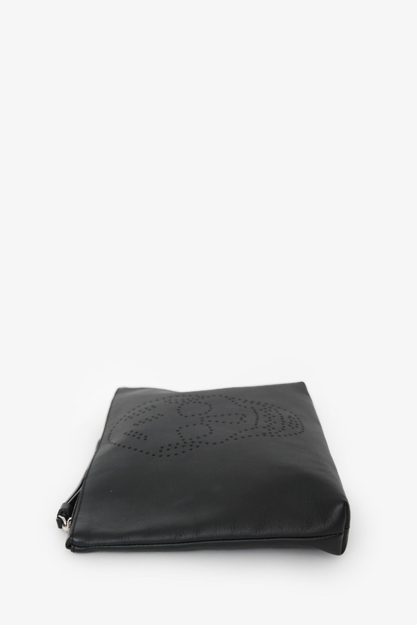 Alexander McQueen Black Leather Skull Clutch