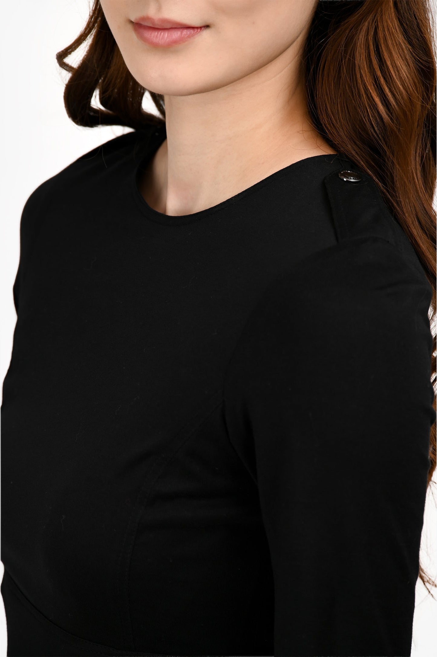 Burberry Black/Nova Check Turn Up Sleeve Dress Size 4