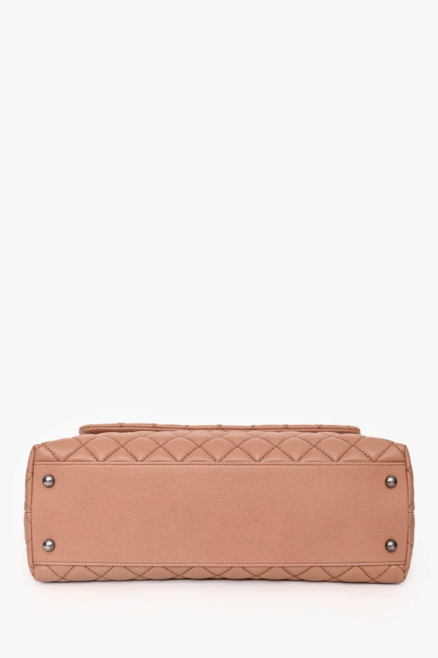 Chanel™ 2016-2017 Brown Caviar Leather Large Coco Top Handle with Strap