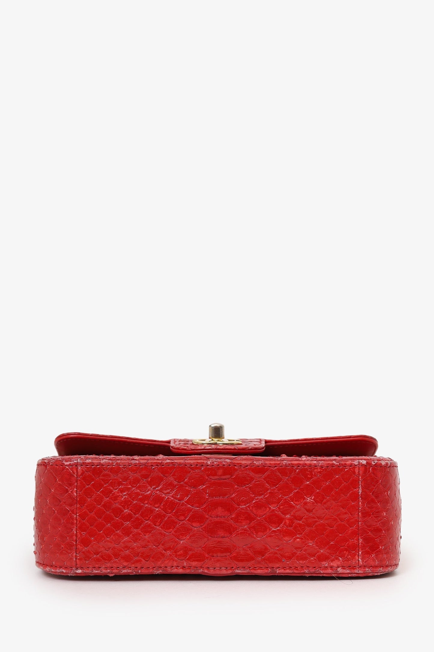 Chanel™ 2014 Red Python Mini Flap Bag