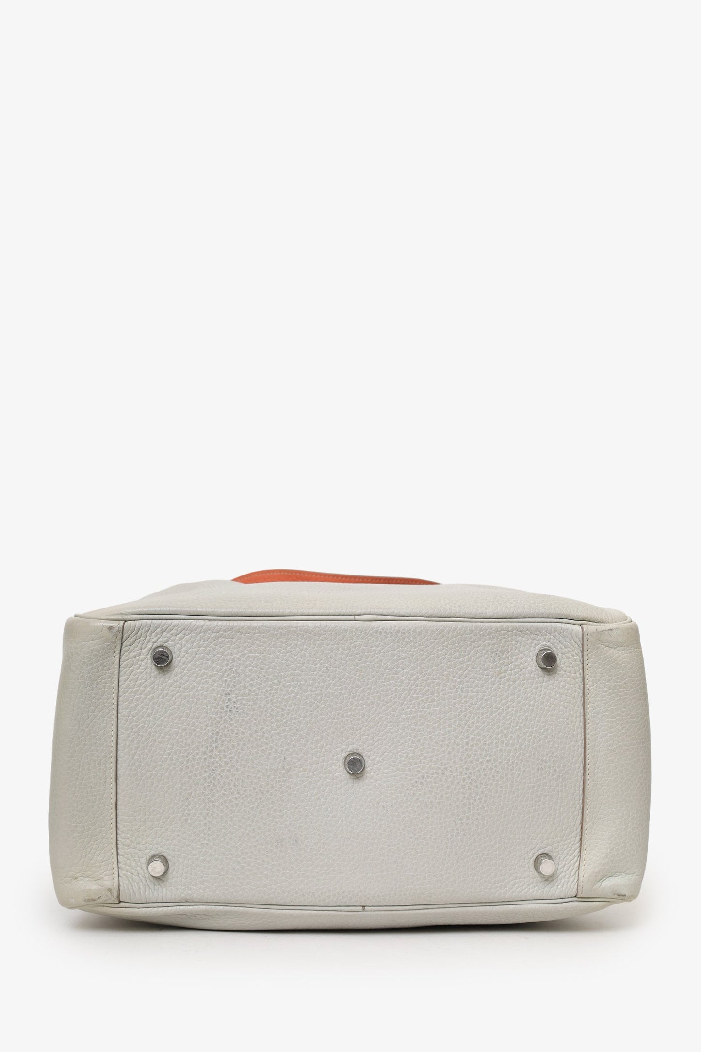 Hermès 2013 Light Grey Clemence Leather Lindy 30