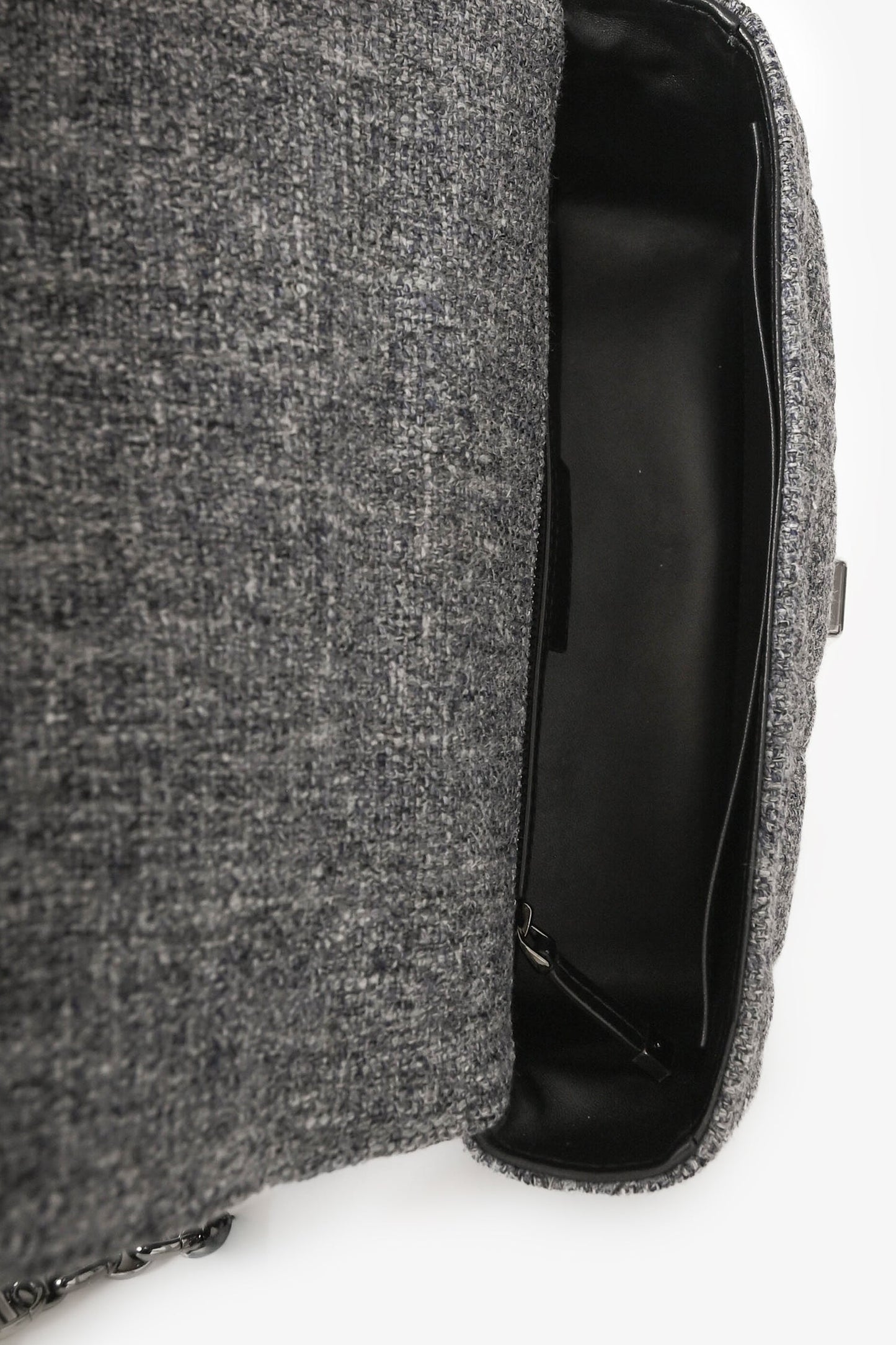 Christian Dior 2022 Grey Tweed Medium Caro Bag