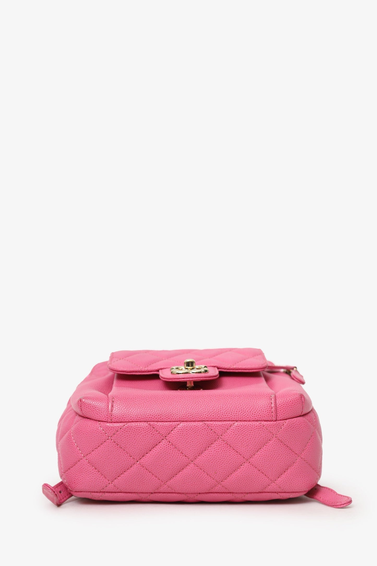 Chanel™ 2019 Hot Pink Caviar Leather Mini Chain Backpack