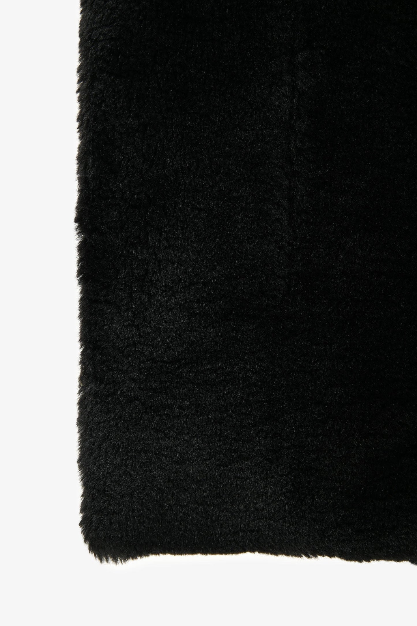 Saint Laurent Black Faux Fur Scarf