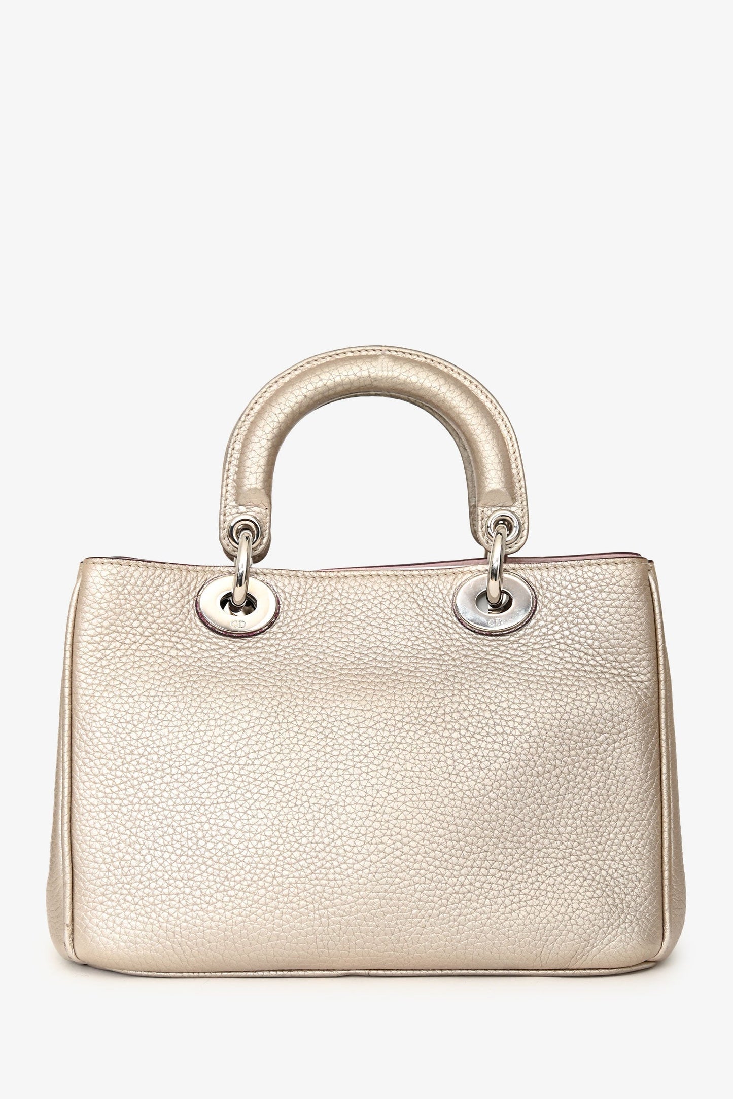 Christian Dior 2014 Gold Leather Mini Diorissimo Top Handle with Strap