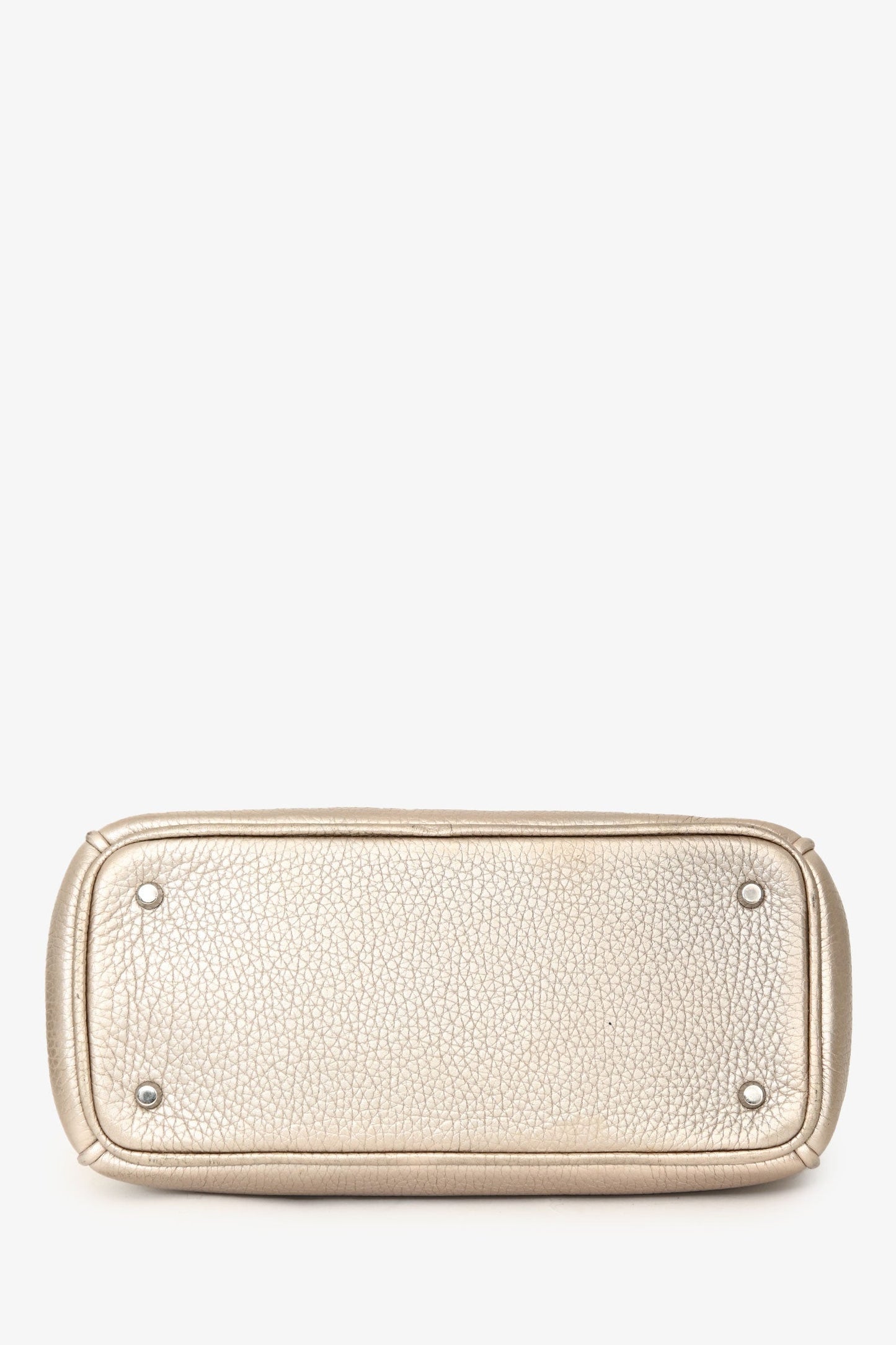 Christian Dior 2014 Gold Leather Mini Diorissimo Top Handle with Strap