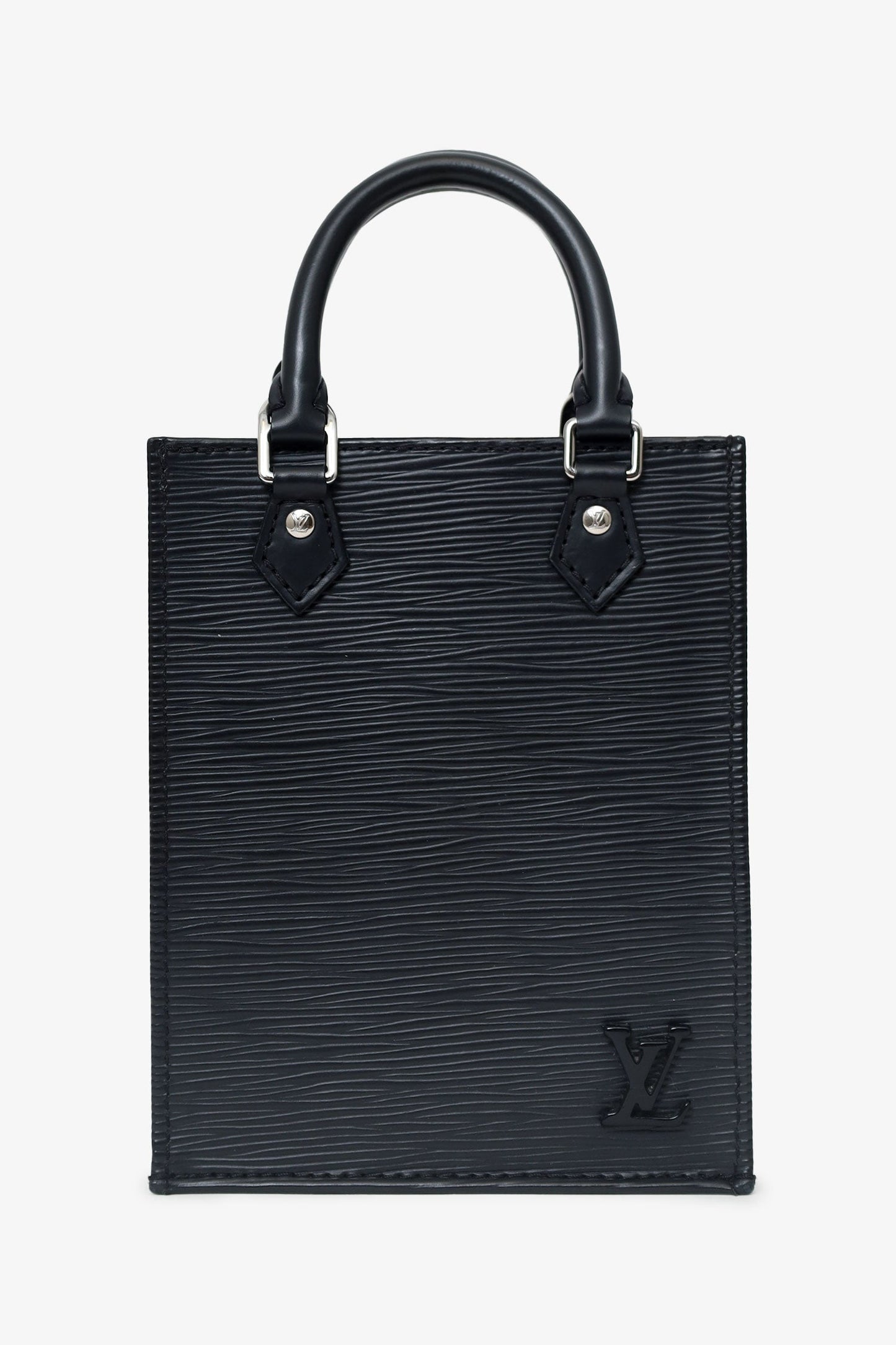 Louis Vuitton Black Epi Leather Plat Petit Bag With Strap