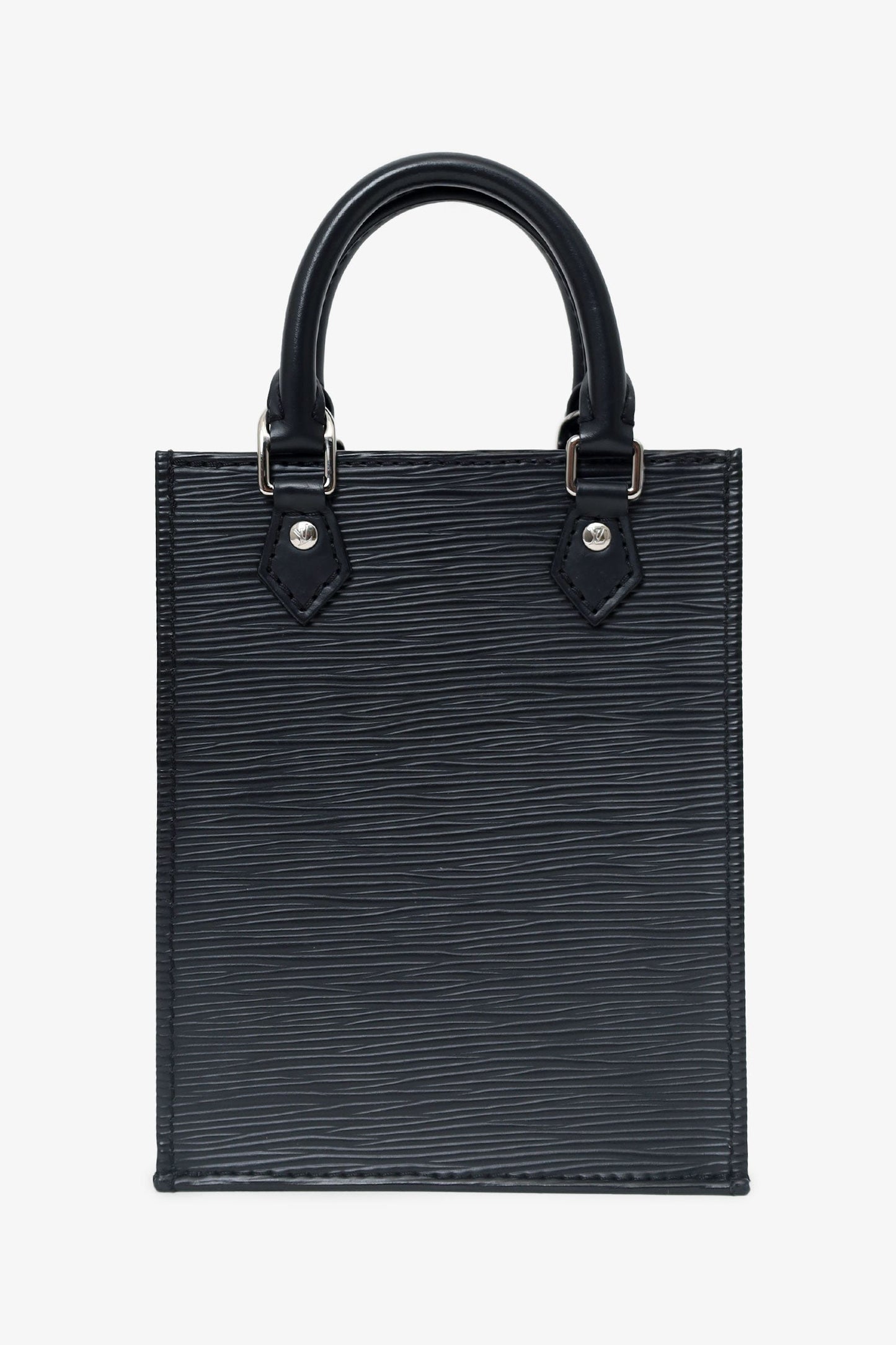 Louis Vuitton Black Epi Leather Plat Petit Bag With Strap