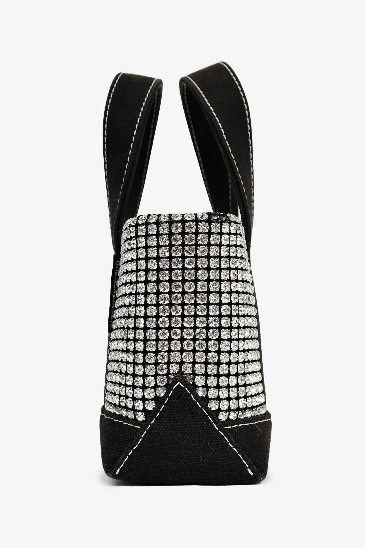 Alexander Wang Black Canvas/Crystal Top Handle Bag
