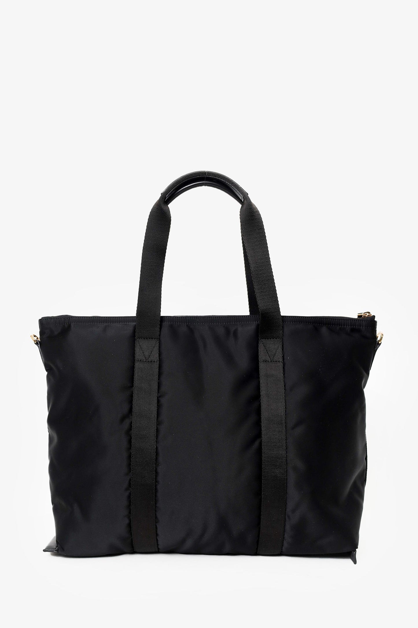 Versace Black Nylon La Medusa Tote Bag With Strap