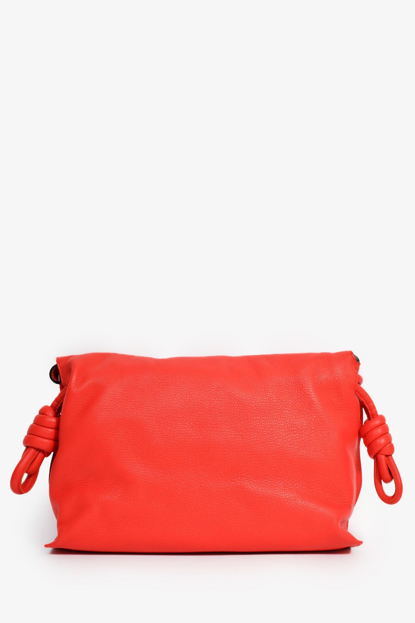 Loewe Red Leather Large Flamenco Knot Front Flap Crossbody