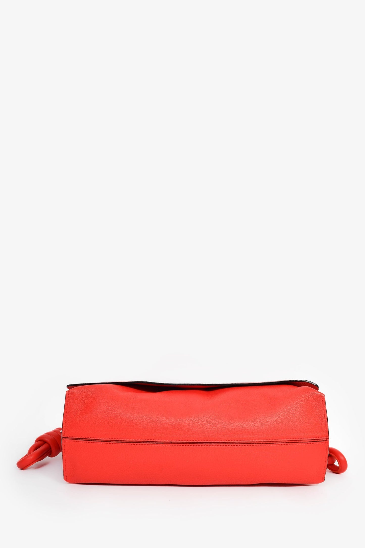 Loewe Red Leather Large Flamenco Knot Front Flap Crossbody
