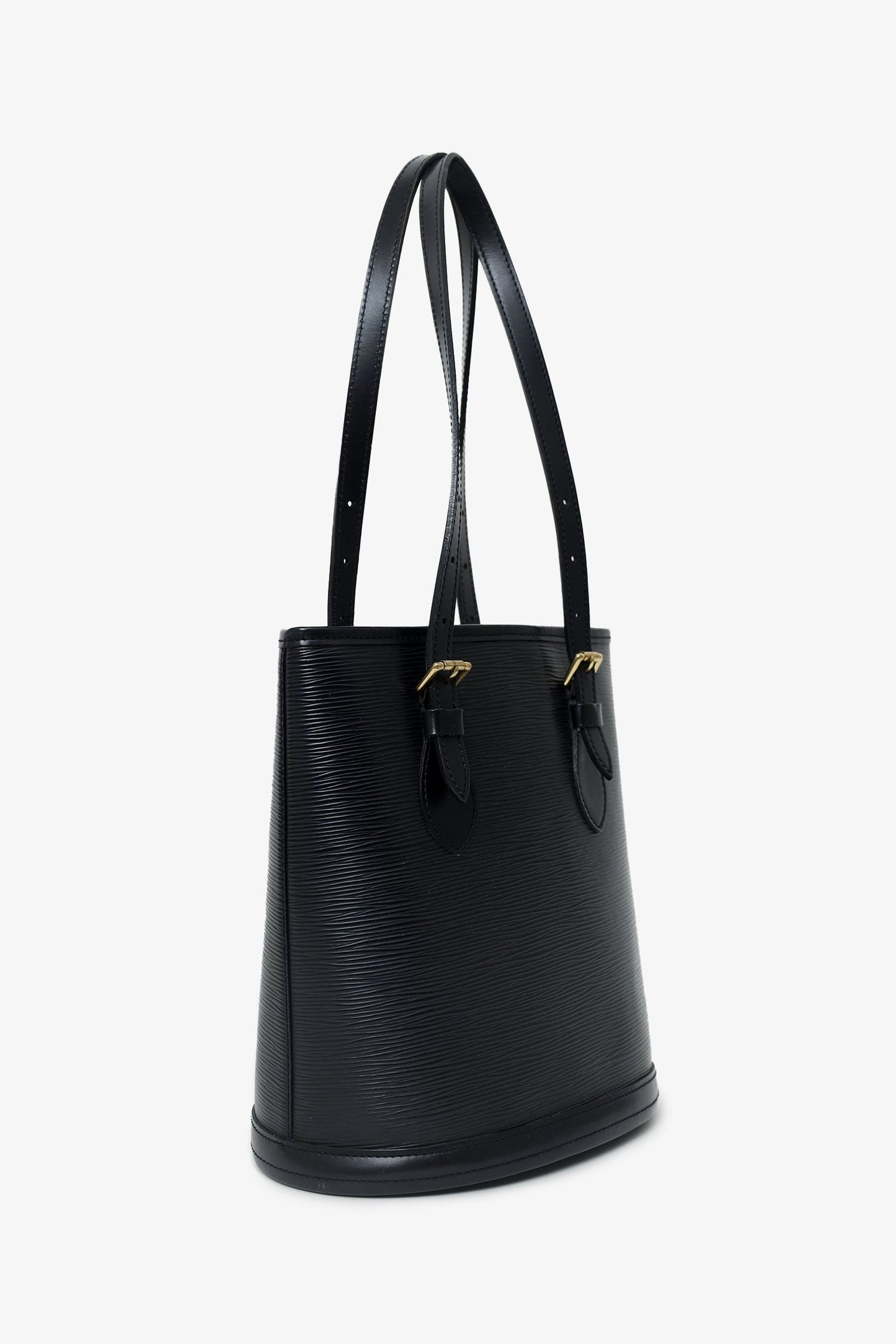 Louis Vuitton Black Epi Leather Petit Bucket Bag With Accessories Pochette