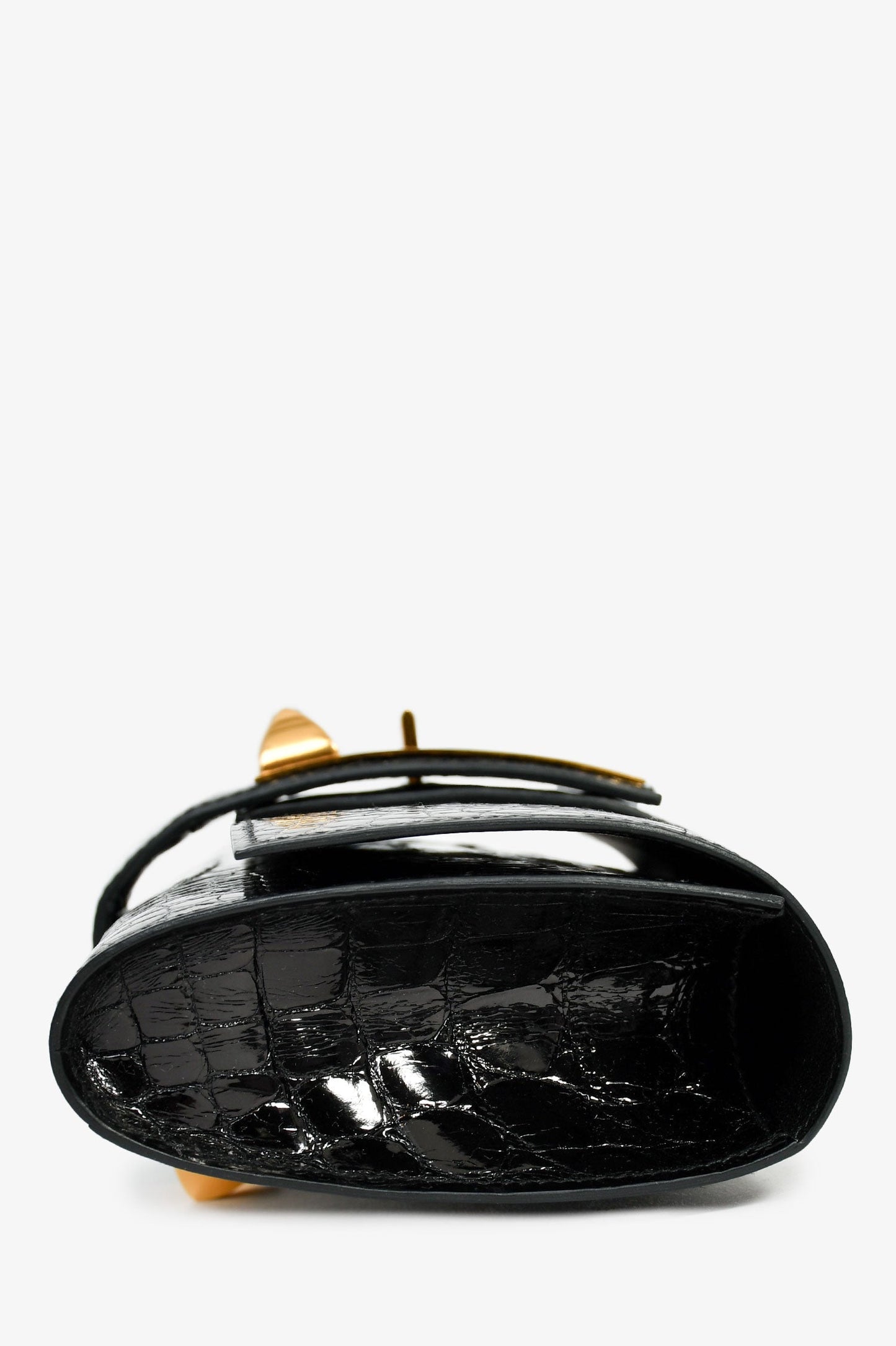 Hermes 2016 Black Alligator 'Medor' 23 Clutch