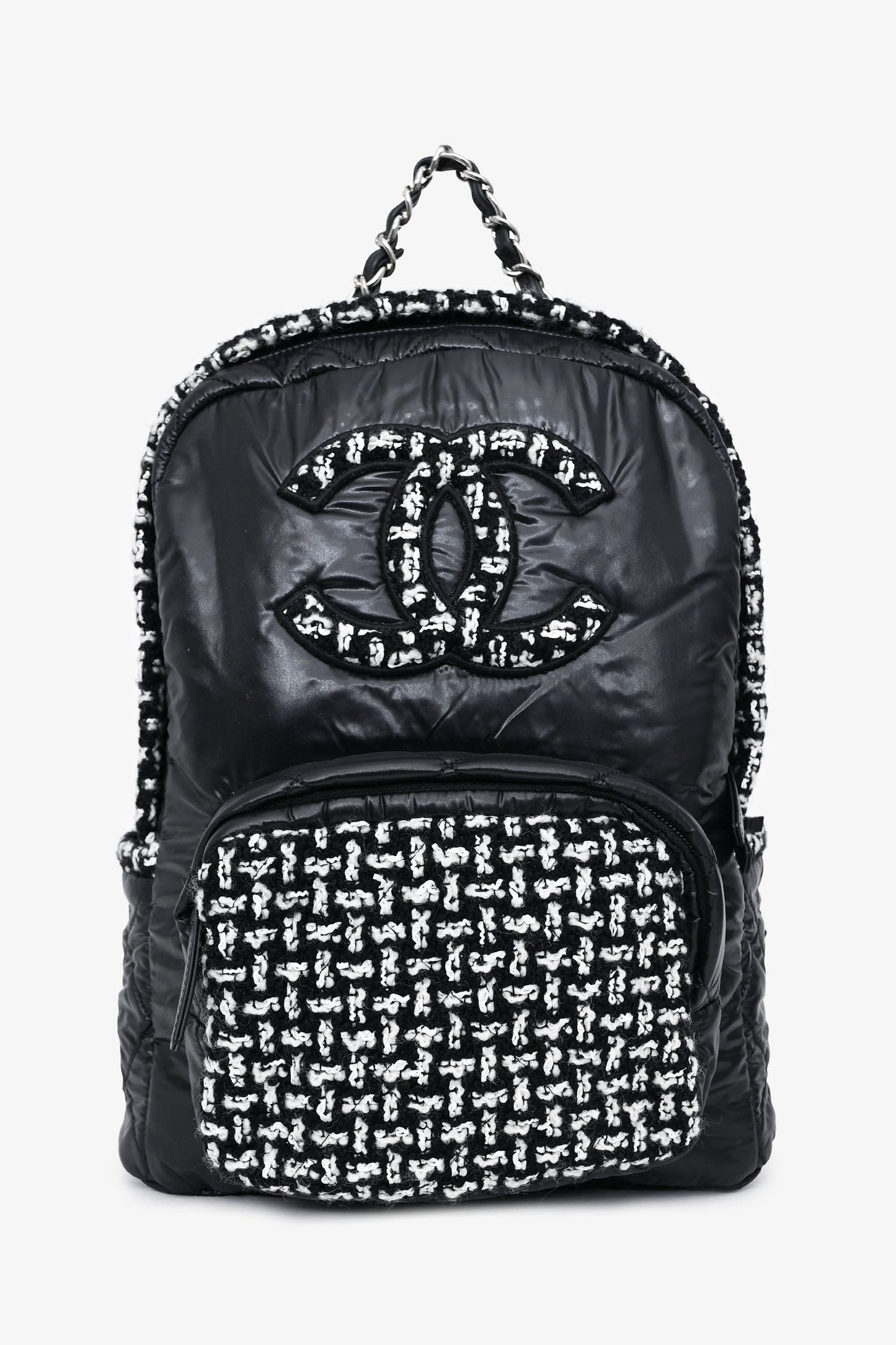 Chanel™ 2020 Black Nylon/Tweed Backpack
