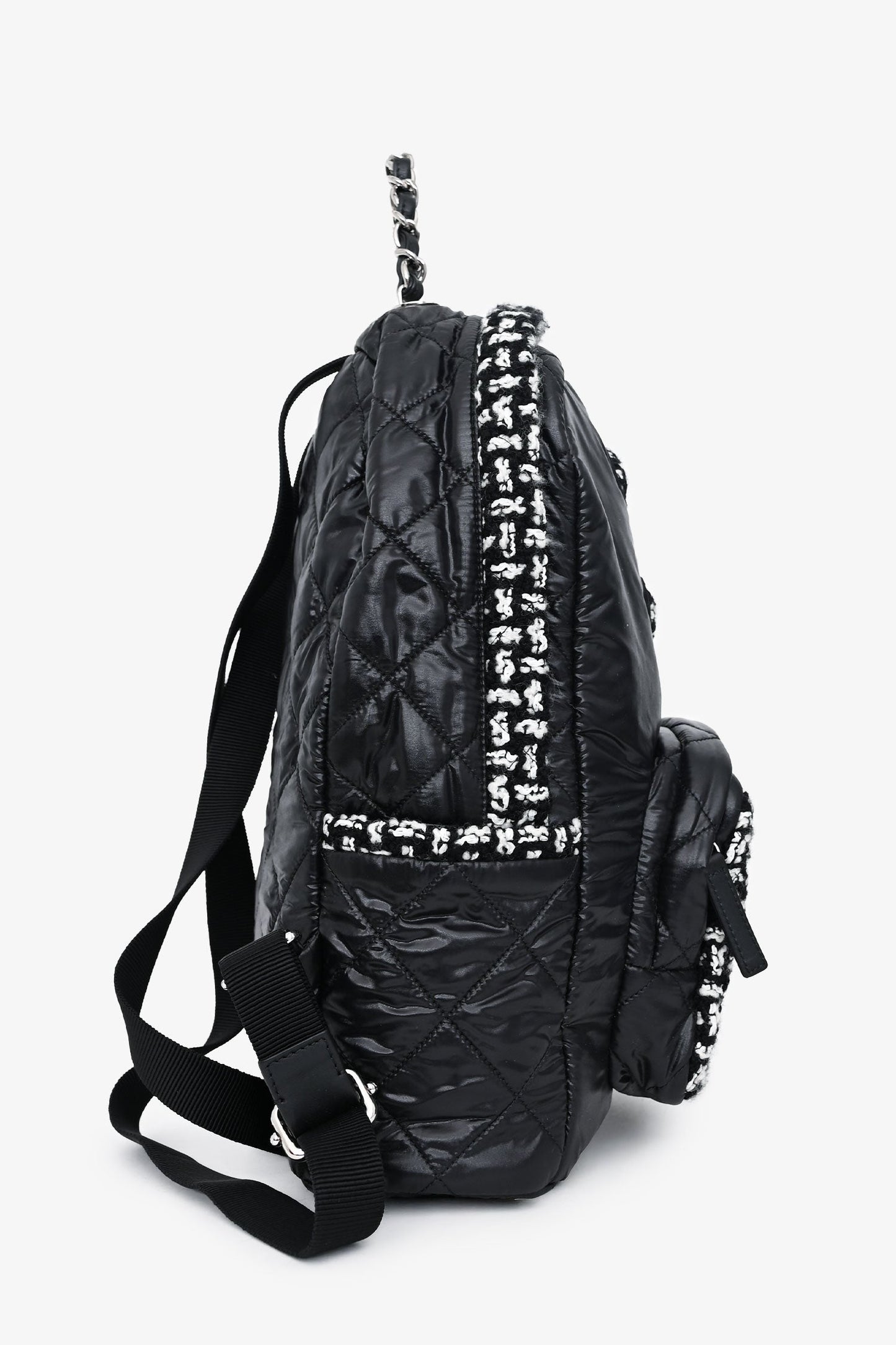 Chanel™ 2020 Black Nylon/Tweed Backpack
