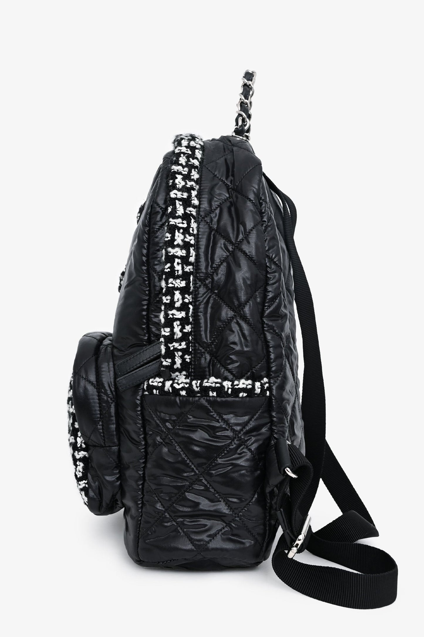 Chanel™ 2020 Black Nylon/Tweed Backpack