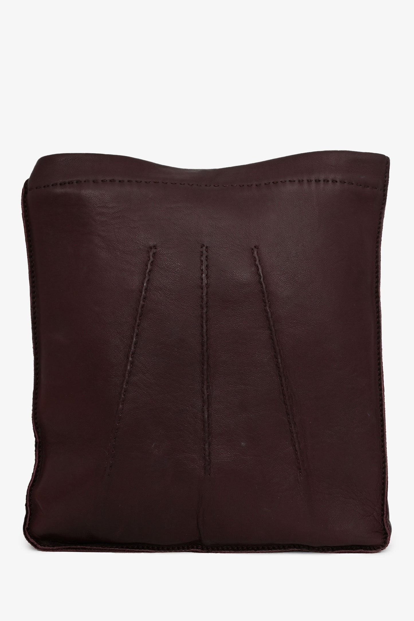 Hermès Burgundy Leather Toudou Shoulder Bag