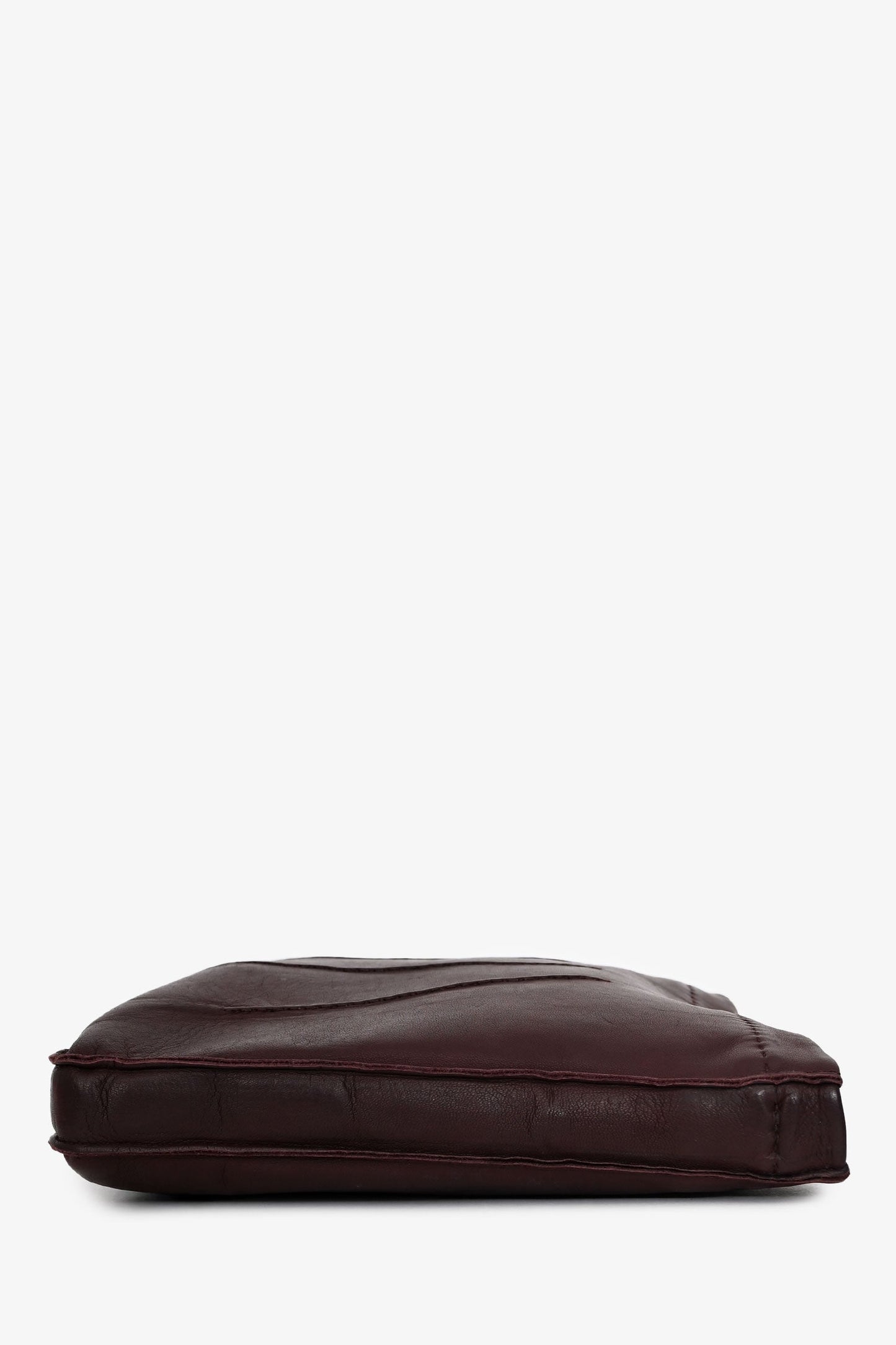 Hermès Burgundy Leather Toudou Shoulder Bag