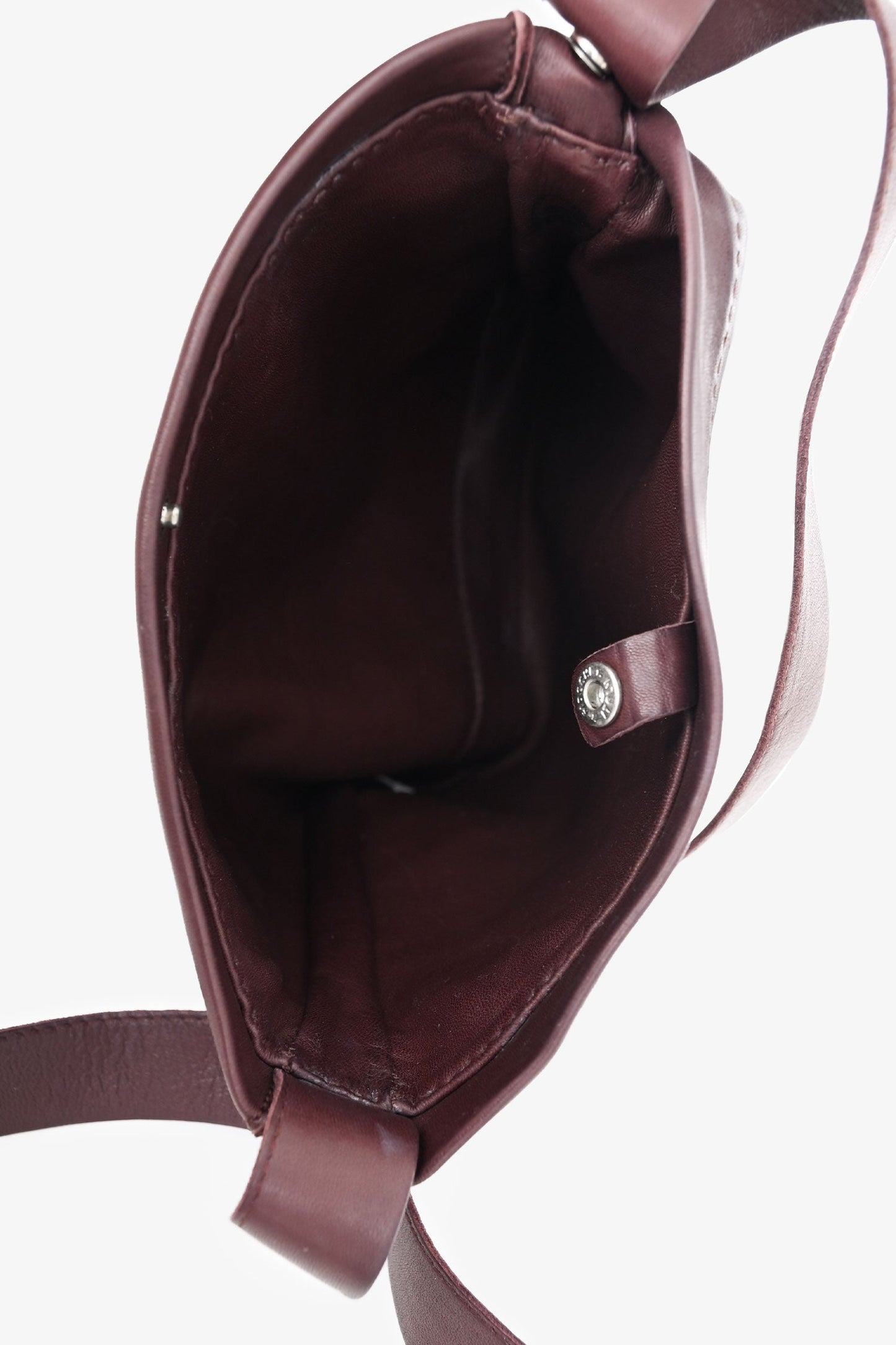 Hermès Burgundy Leather Toudou Shoulder Bag