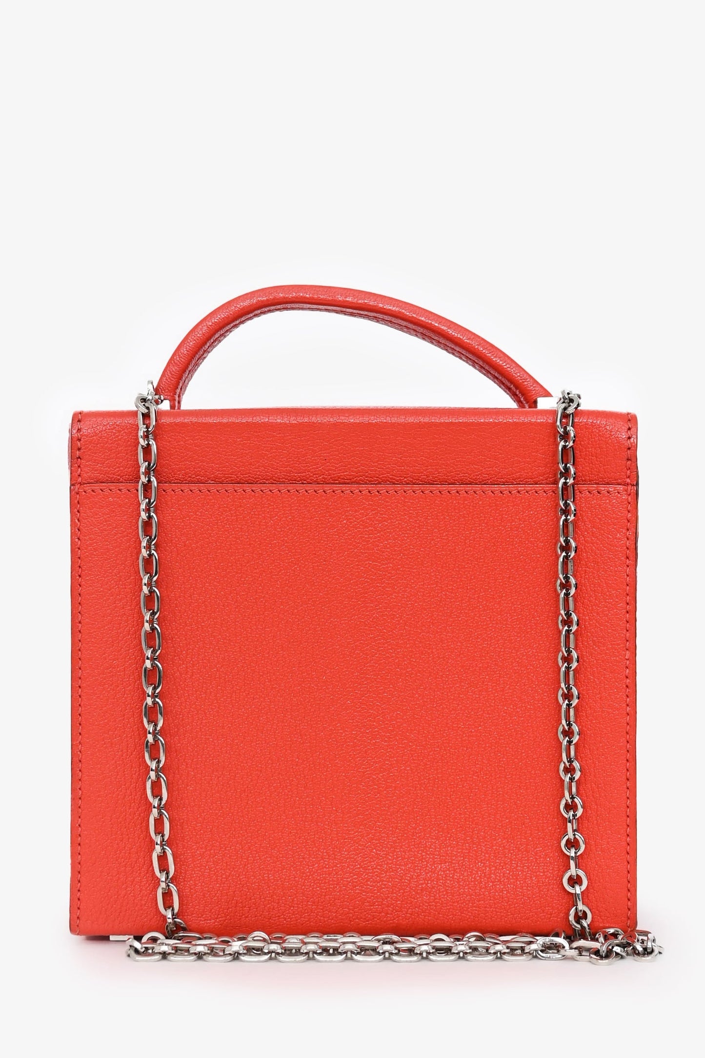 Hermès 2018 Red Mysore Leather Cinhetic Box Top Handle