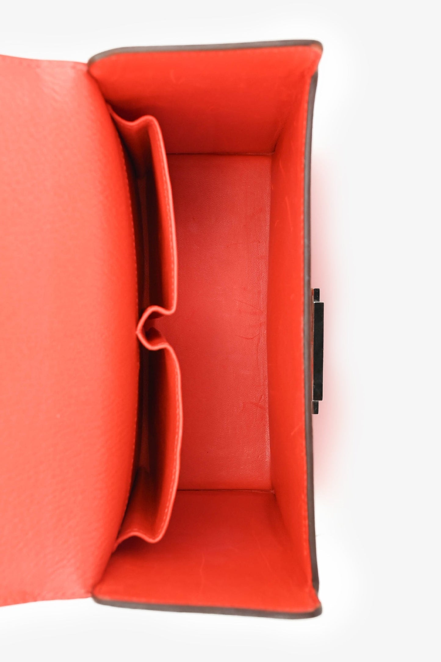 Hermès 2018 Red Mysore Leather Cinhetic Box Top Handle