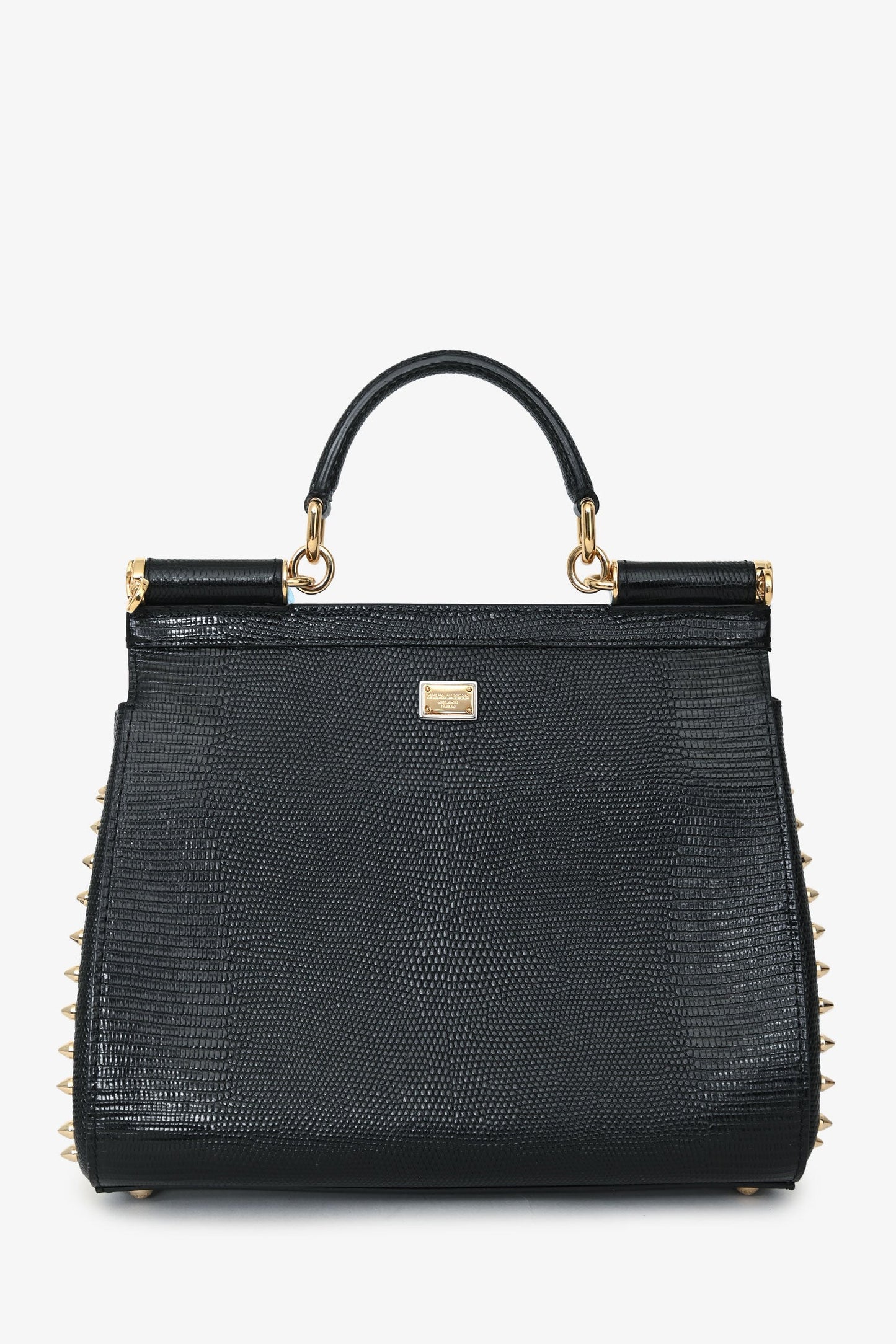 Dolce & Gabbana Black Floral Embroidered Sylvia Top Handle with Strap