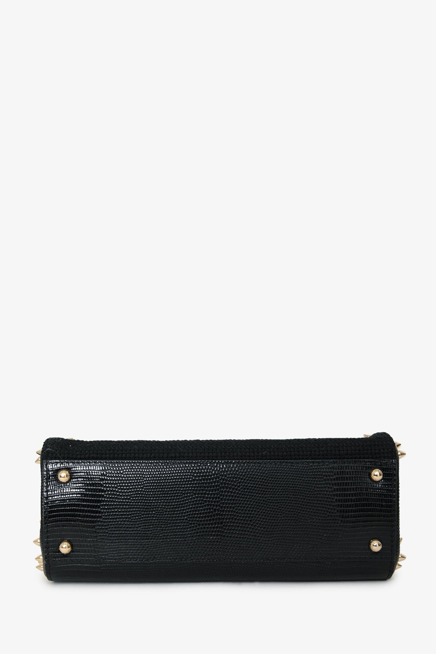 Dolce & Gabbana Black Floral Embroidered Sylvia Top Handle with Strap