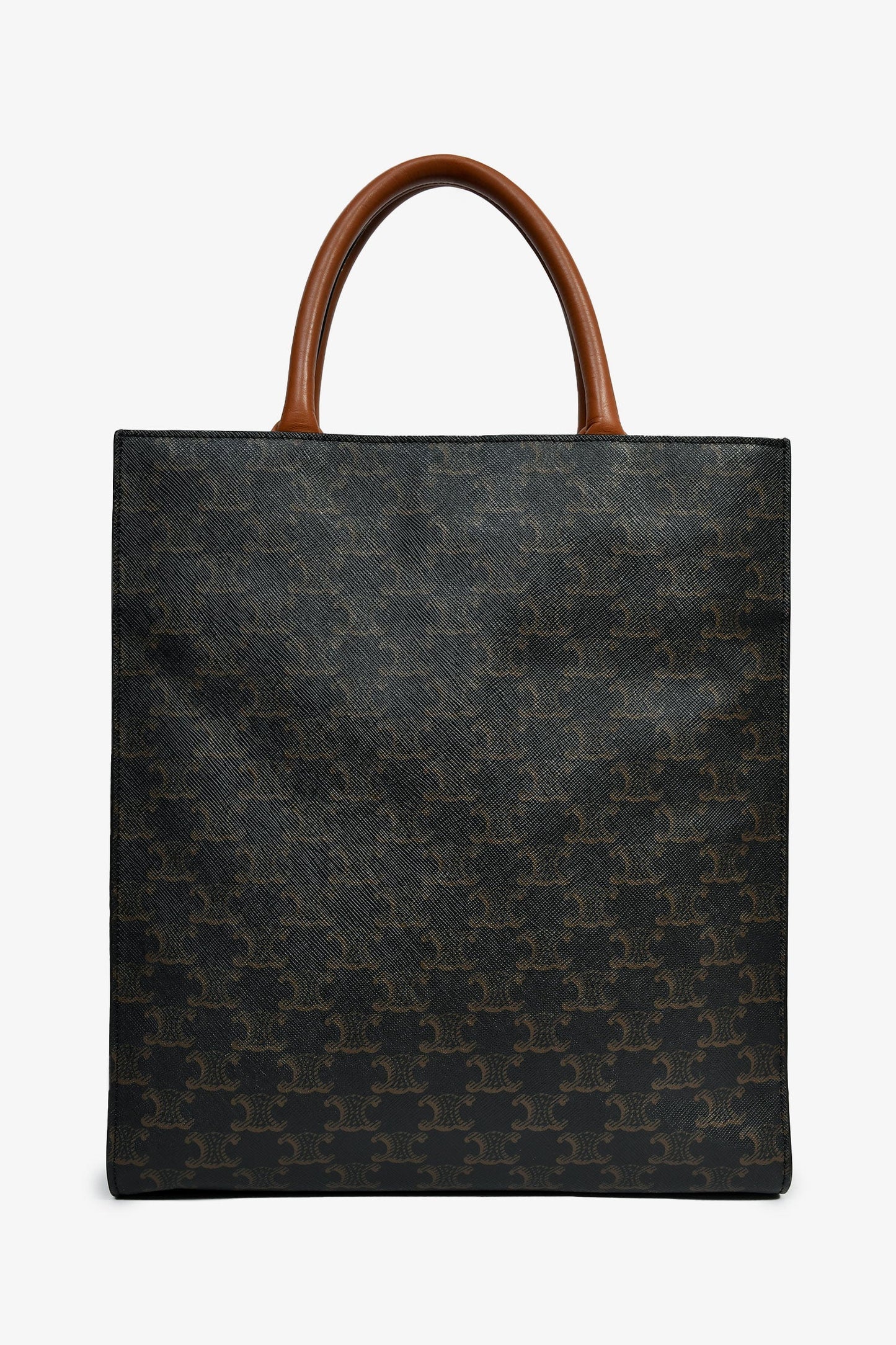 Celine Brown Triomphe Canvas Small Vertical Tote