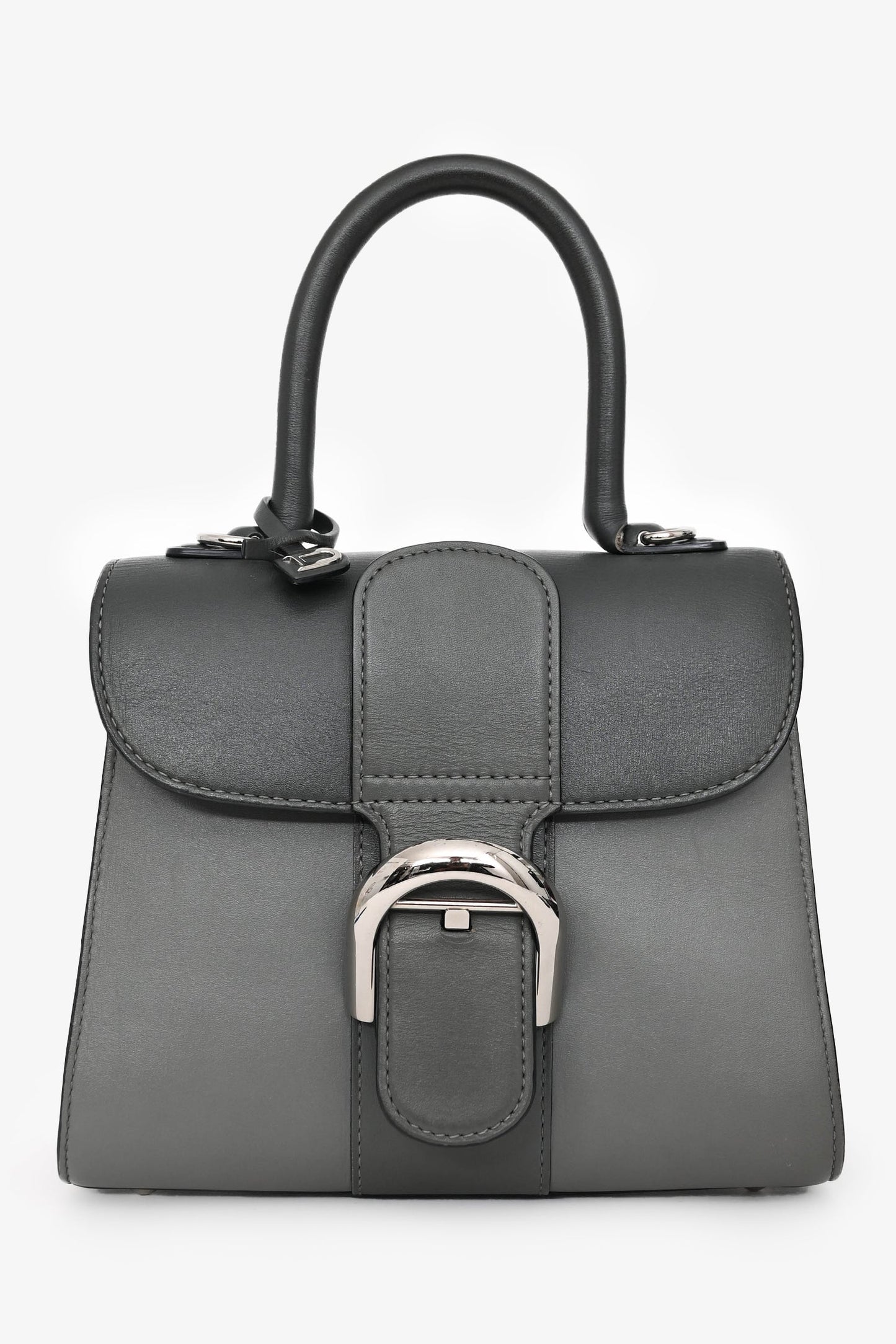 Delvaux Grey Brillant Mini S Box Calf with Strap