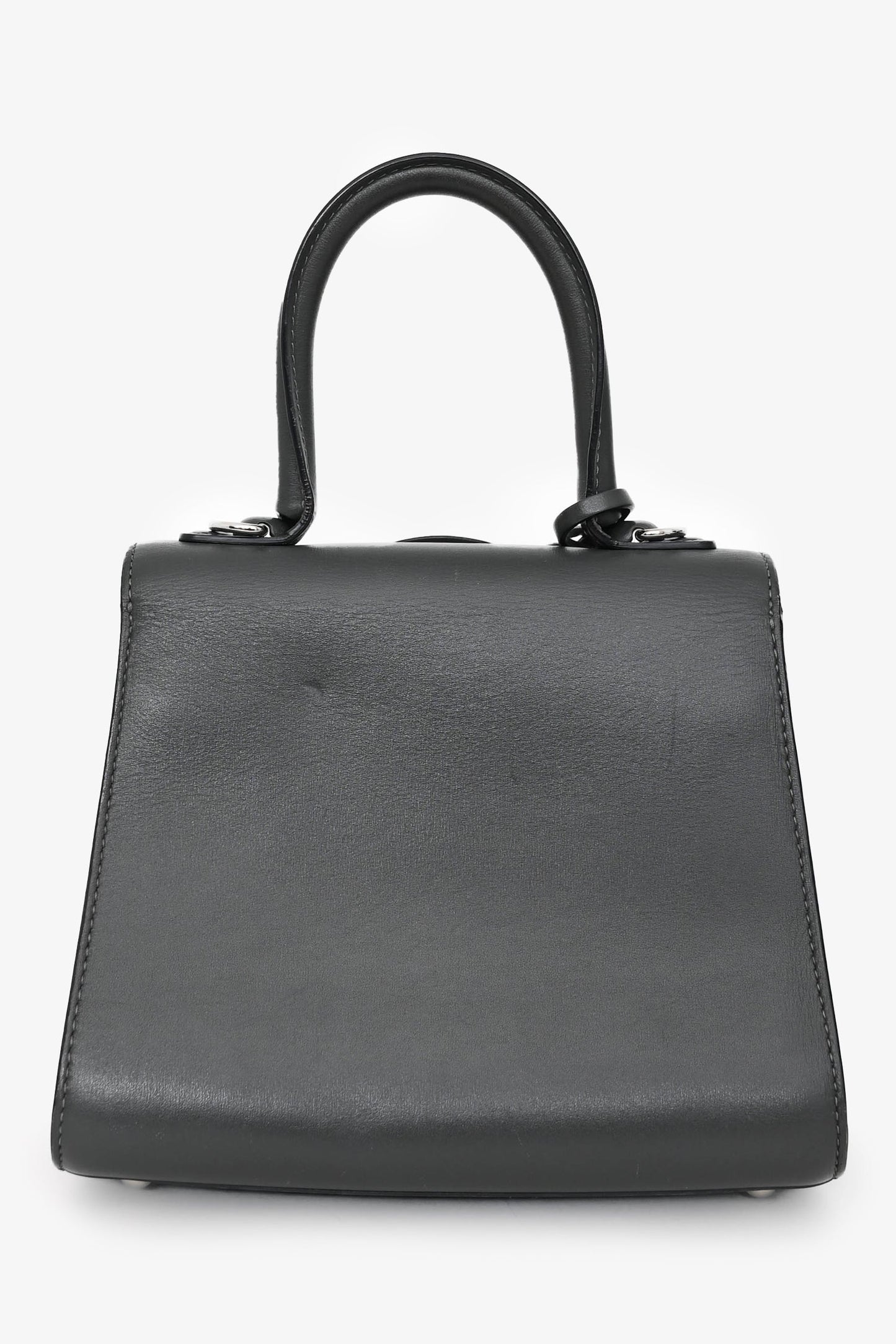 Delvaux Grey Brillant Mini S Box Calf with Strap