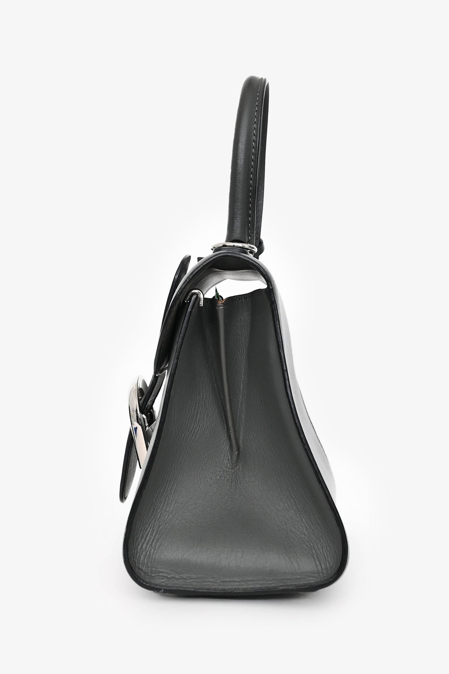 Delvaux Grey Brillant Mini S Box Calf with Strap