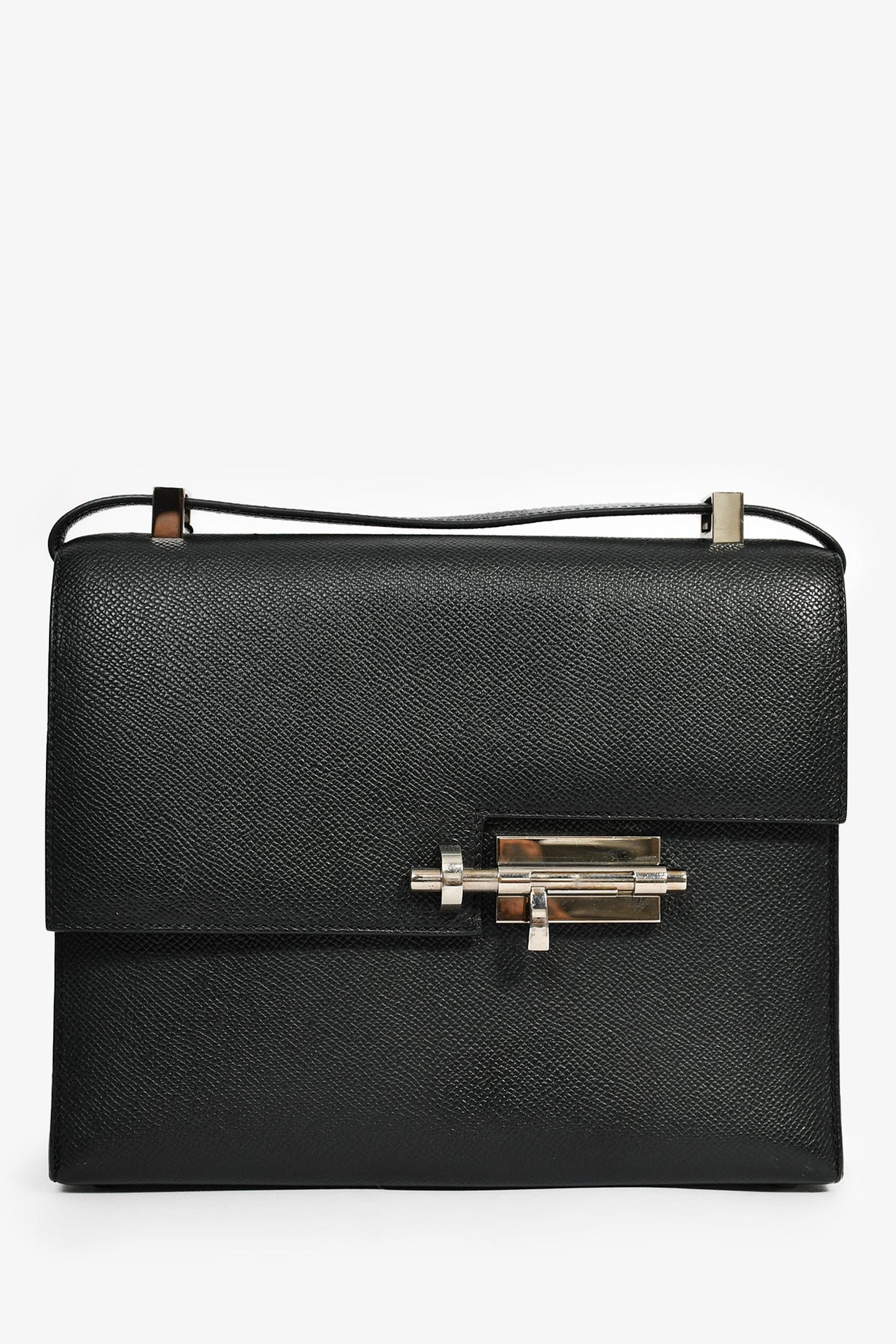 Hermes Black Epsom Leather Verrou 23 Shoulder Bag