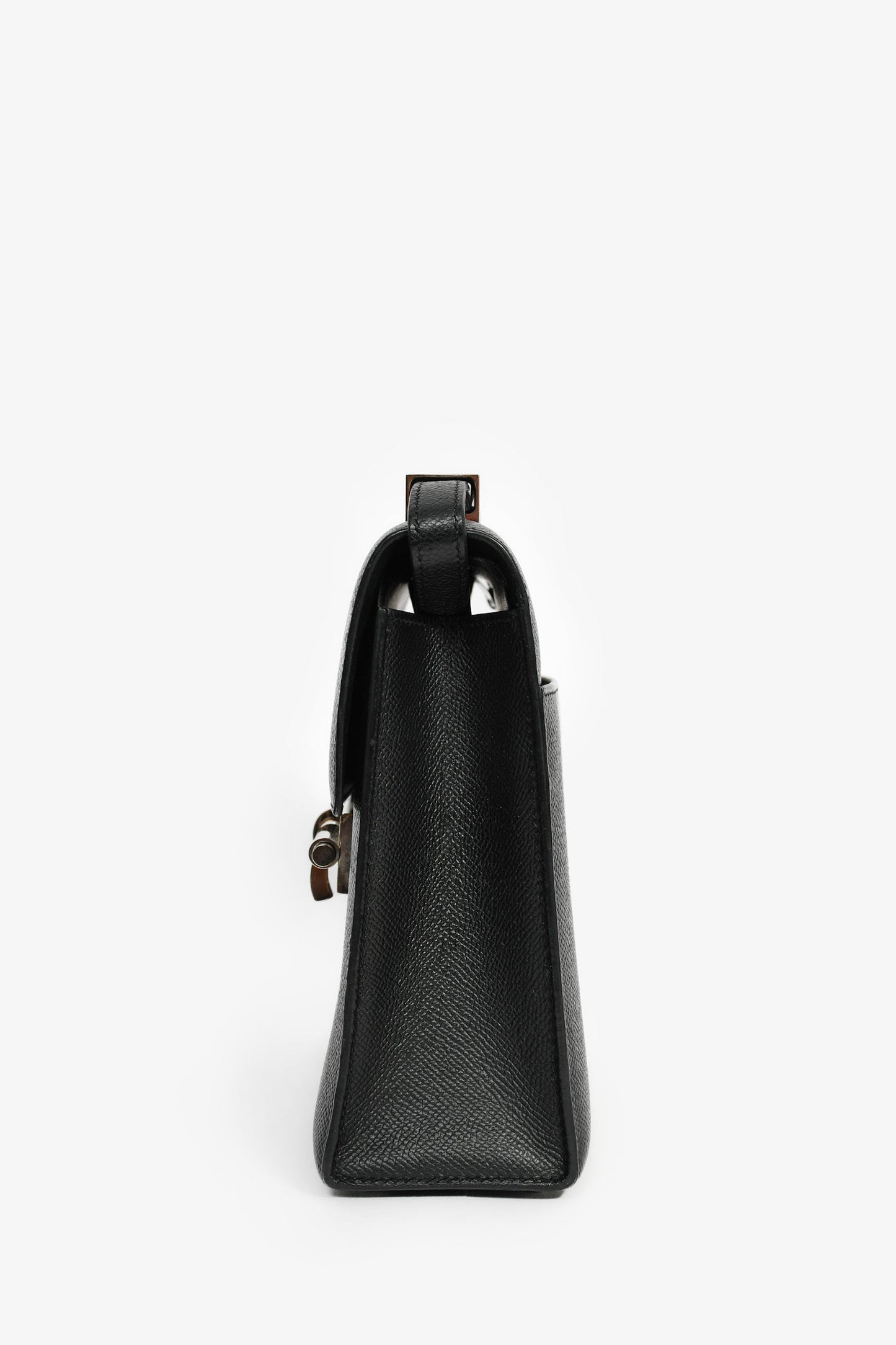 Hermes Black Epsom Leather Verrou 23 Shoulder Bag