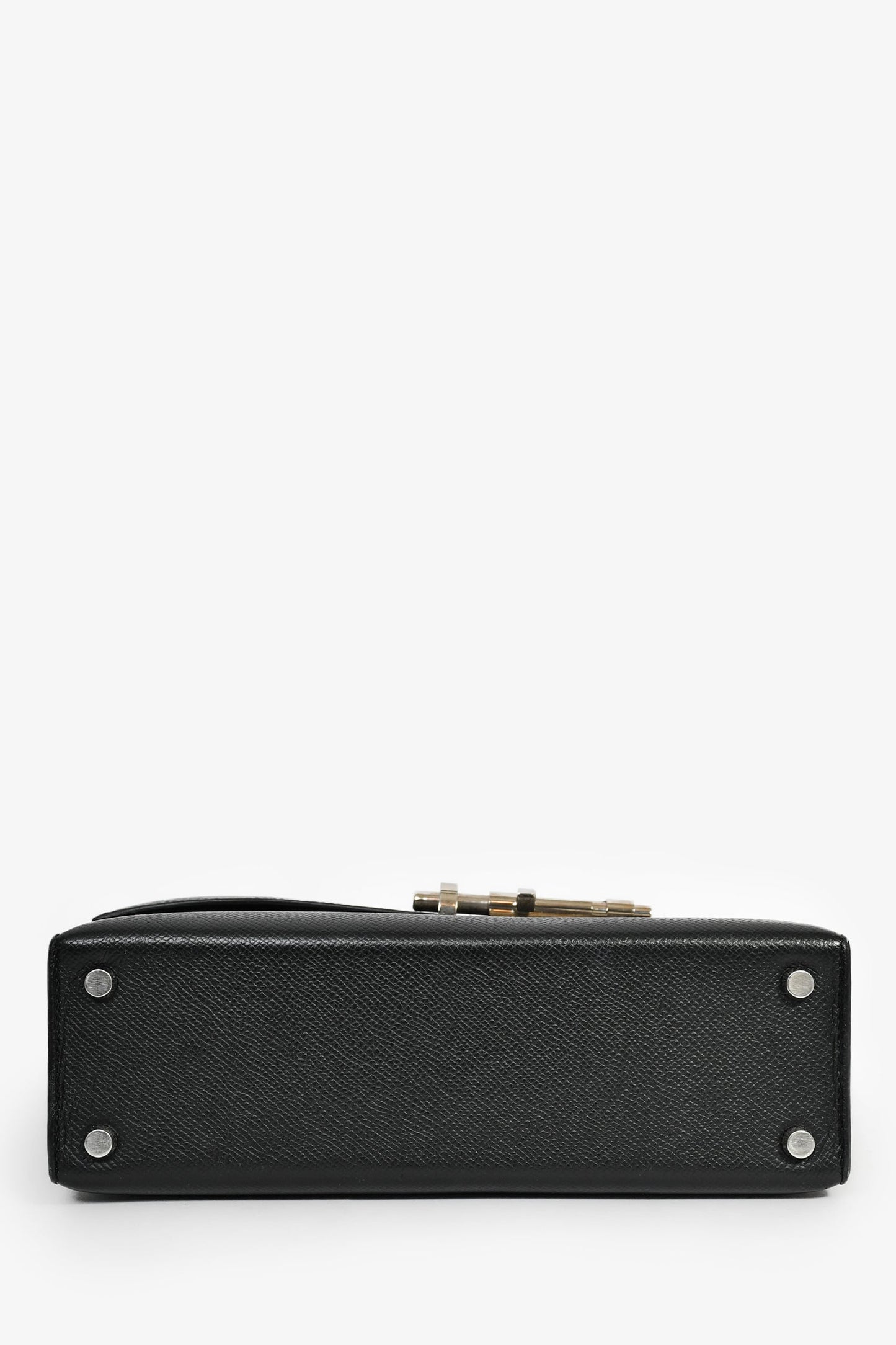 Hermes Black Epsom Leather Verrou 23 Shoulder Bag