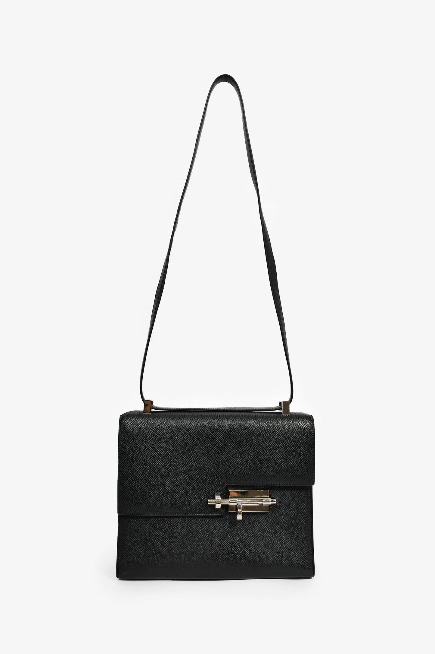 Hermes Black Epsom Leather Verrou 23 Shoulder Bag