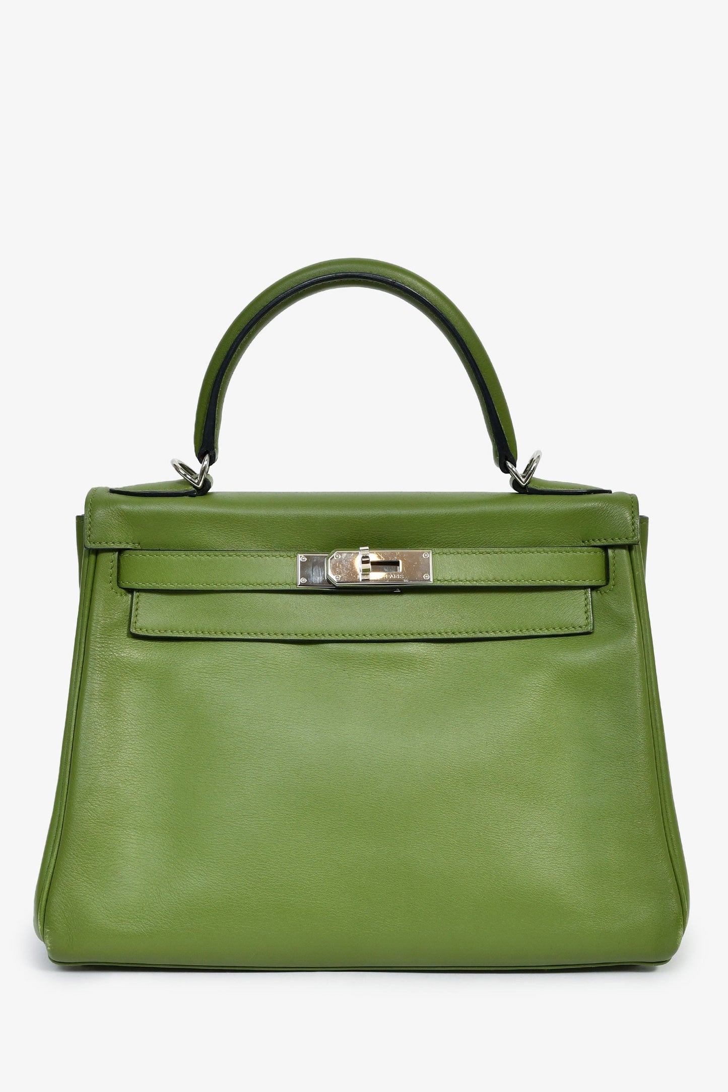 Hermès 2009 Green Pelouse Swift Leather Retourne Kelly 28