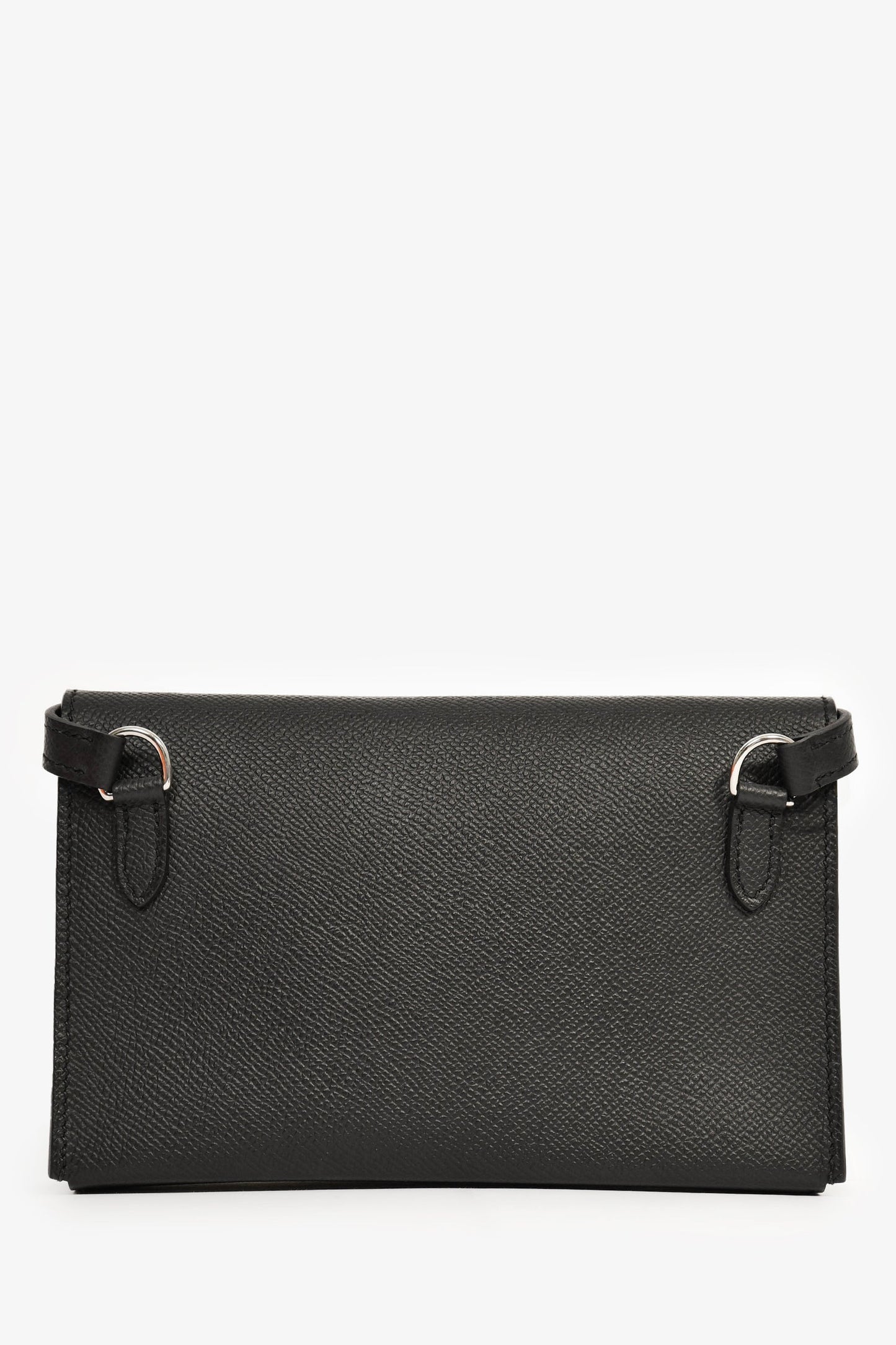 Hermes 2023 Black Epsom Leather 'Hermèsnap' Wallet