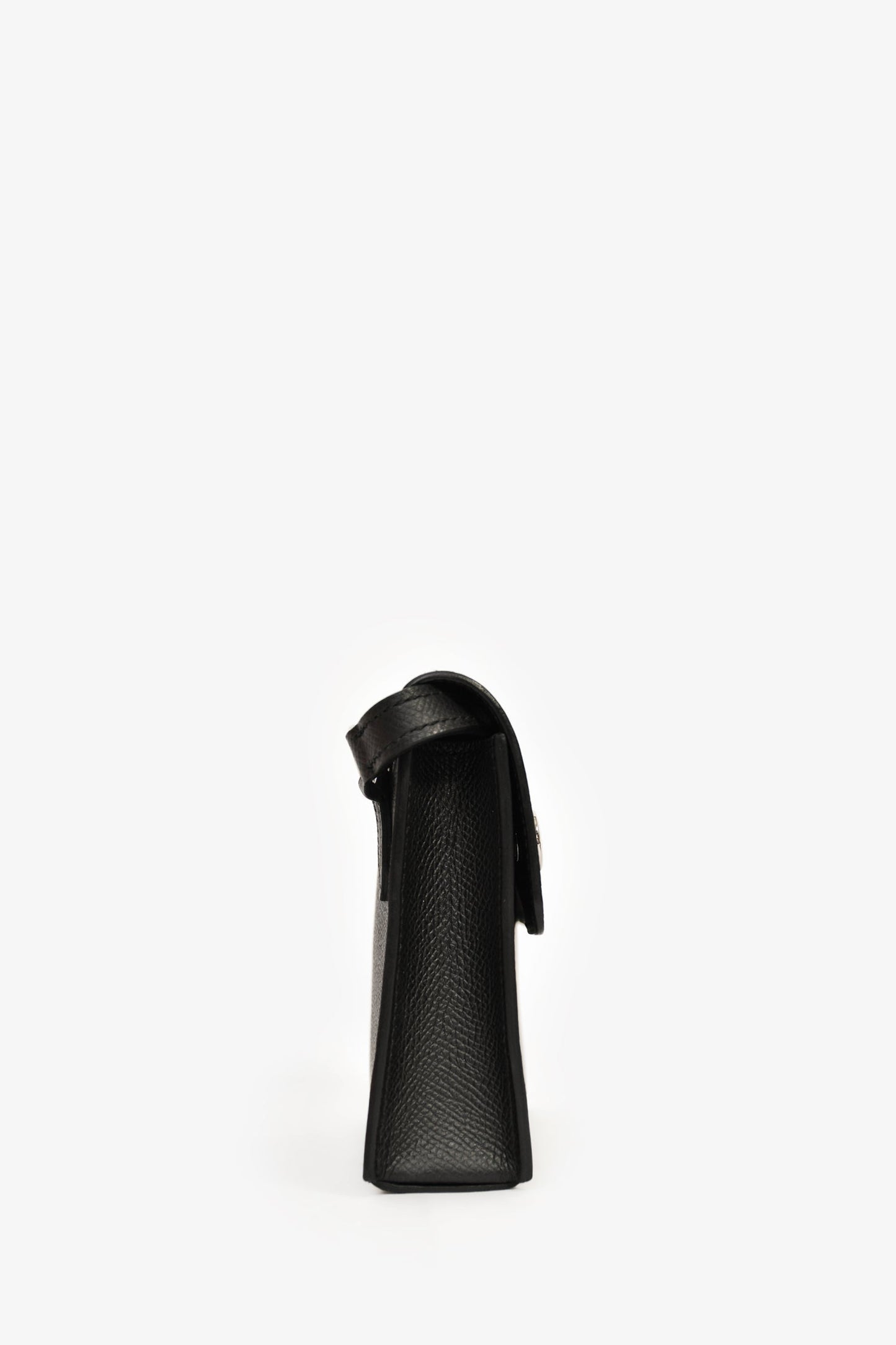 Hermes 2023 Black Epsom Leather 'Hermèsnap' Wallet