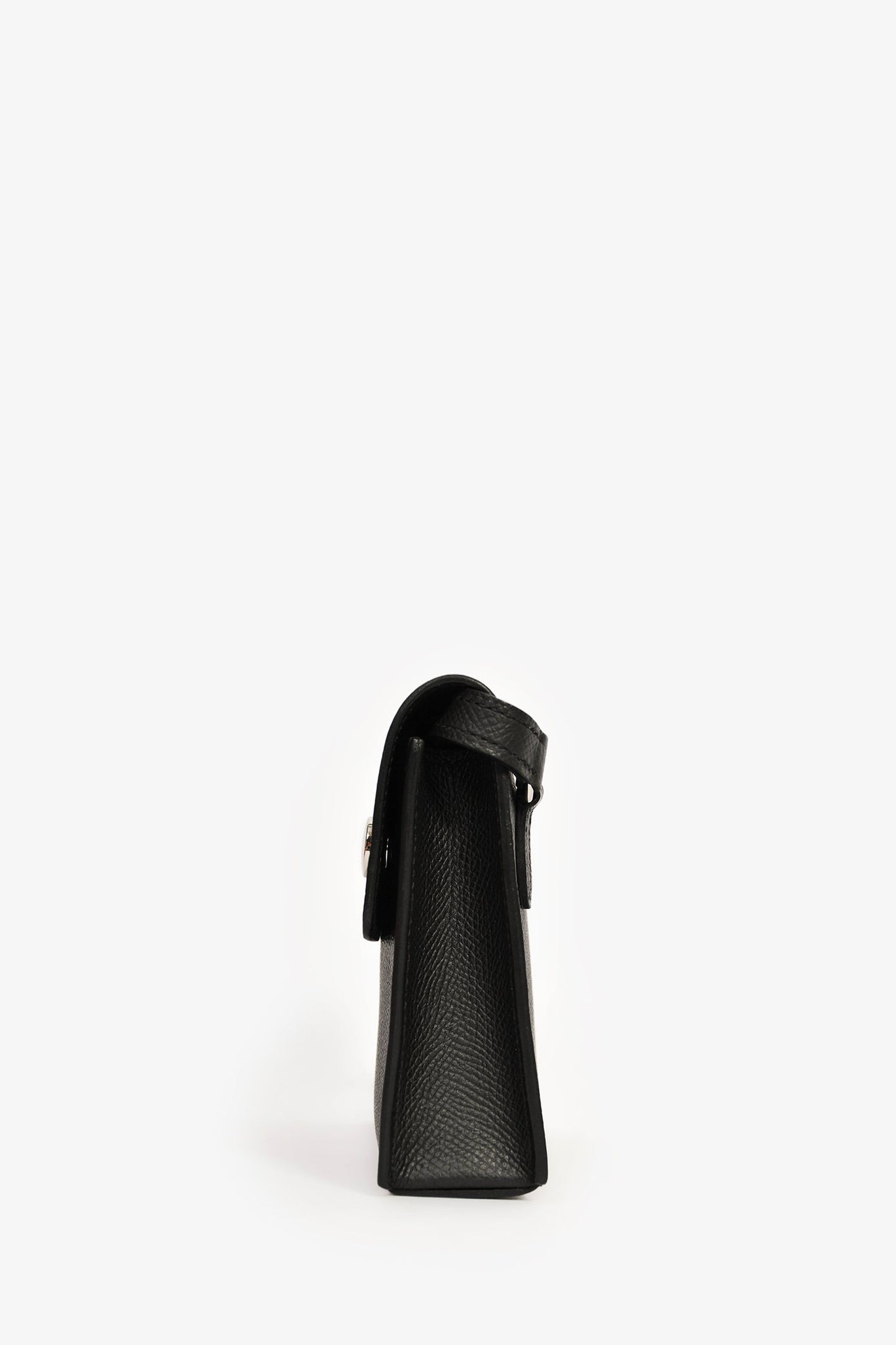 Hermes 2023 Black Epsom Leather 'Hermèsnap' Wallet