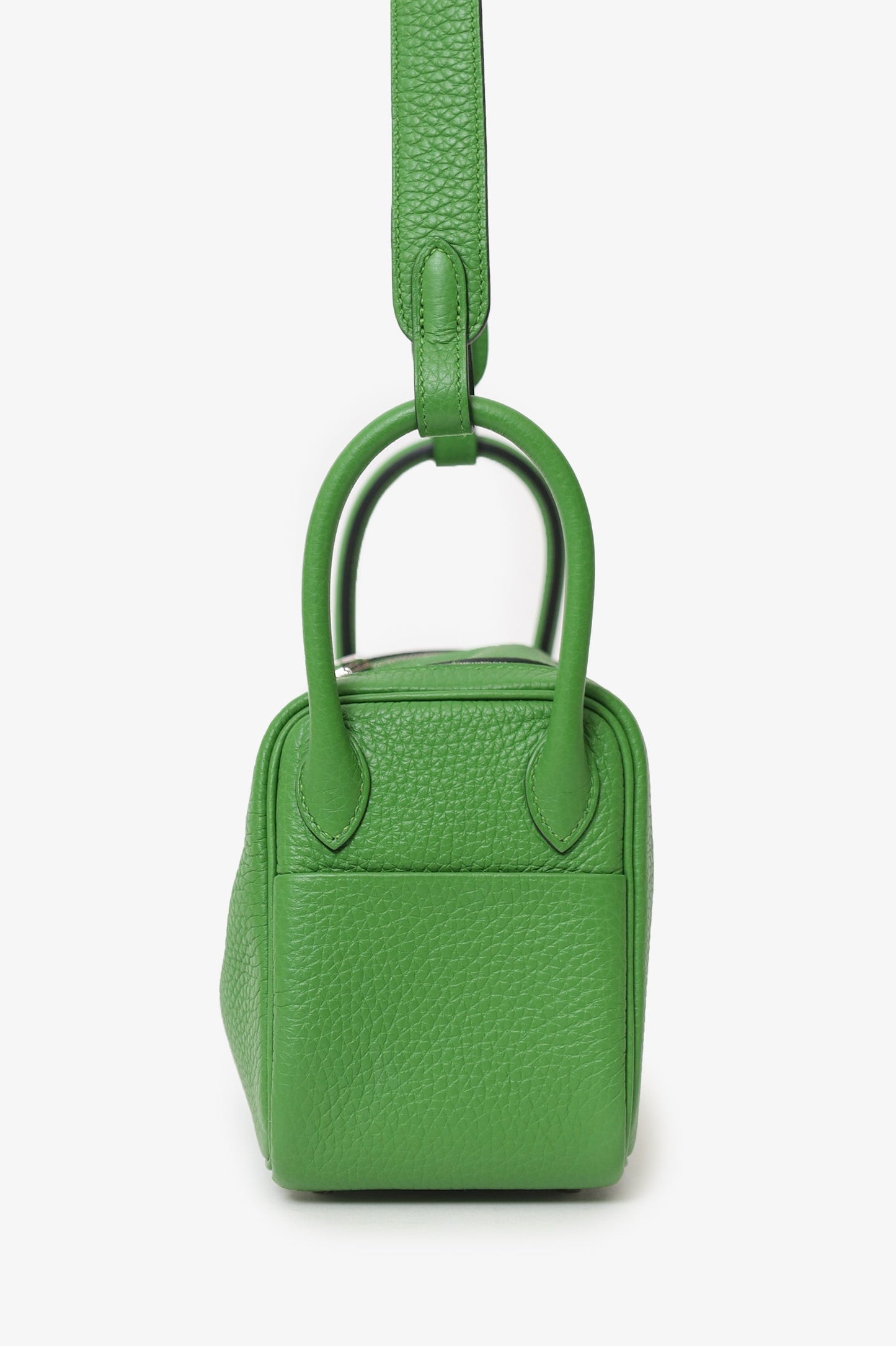 Hermès 2024 A9 Vert Yucca Clemence Mini Lindy 20