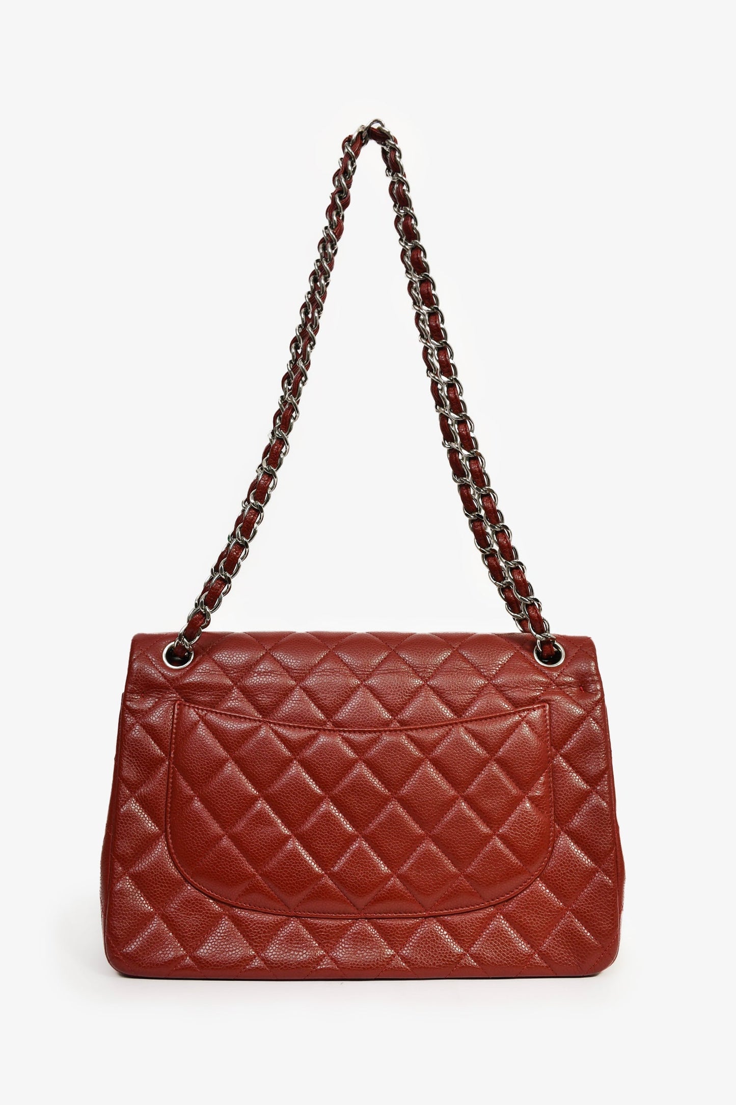 Chanel™ 2013-14 Burgundy Caviar Leather Medium Classic Double Flap Bag