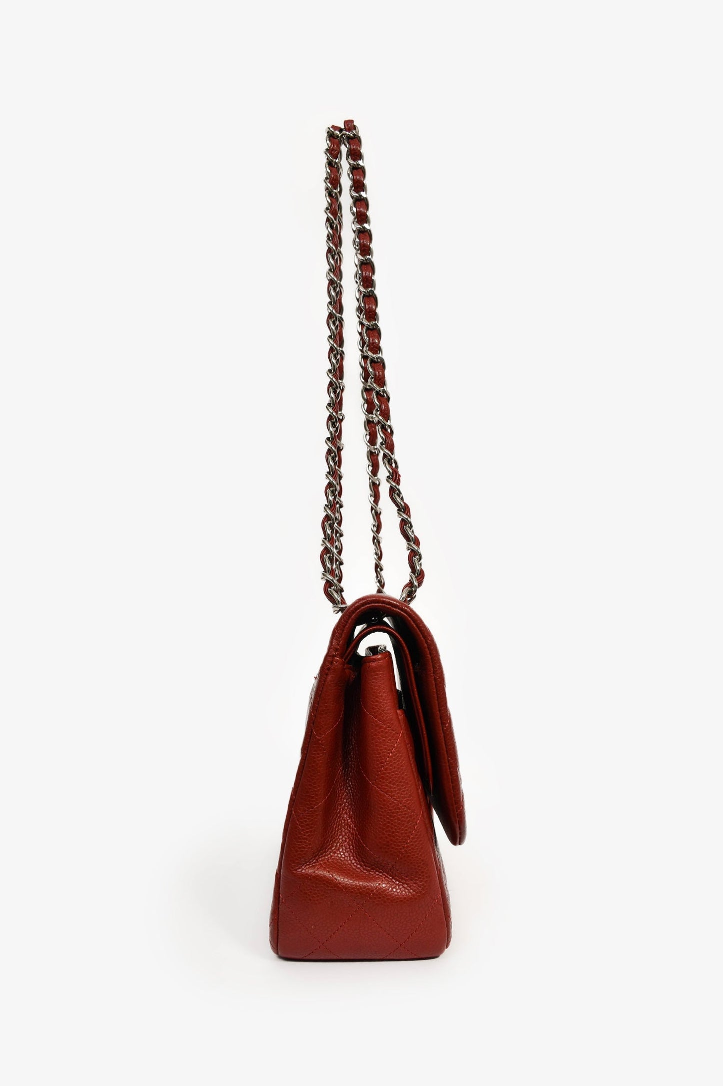 Chanel™ 2013-14 Burgundy Caviar Leather Medium Classic Double Flap Bag