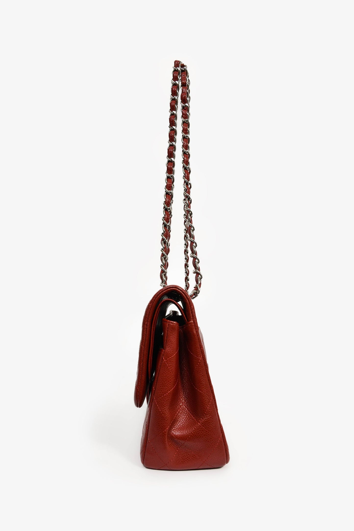 Chanel™ 2013-14 Burgundy Caviar Leather Medium Classic Double Flap Bag
