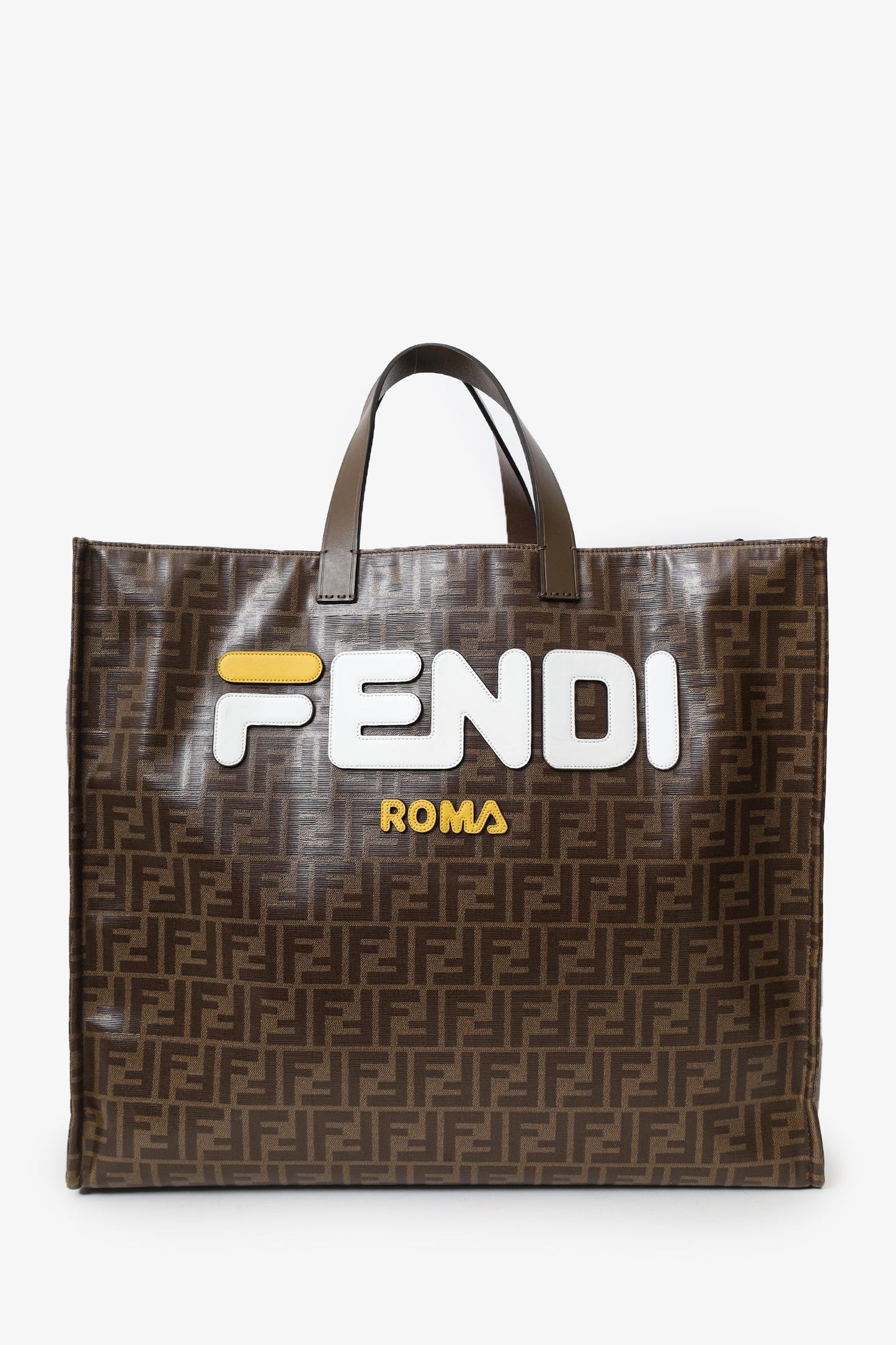 Fendi Brown FF Monogram Large Tote Bag